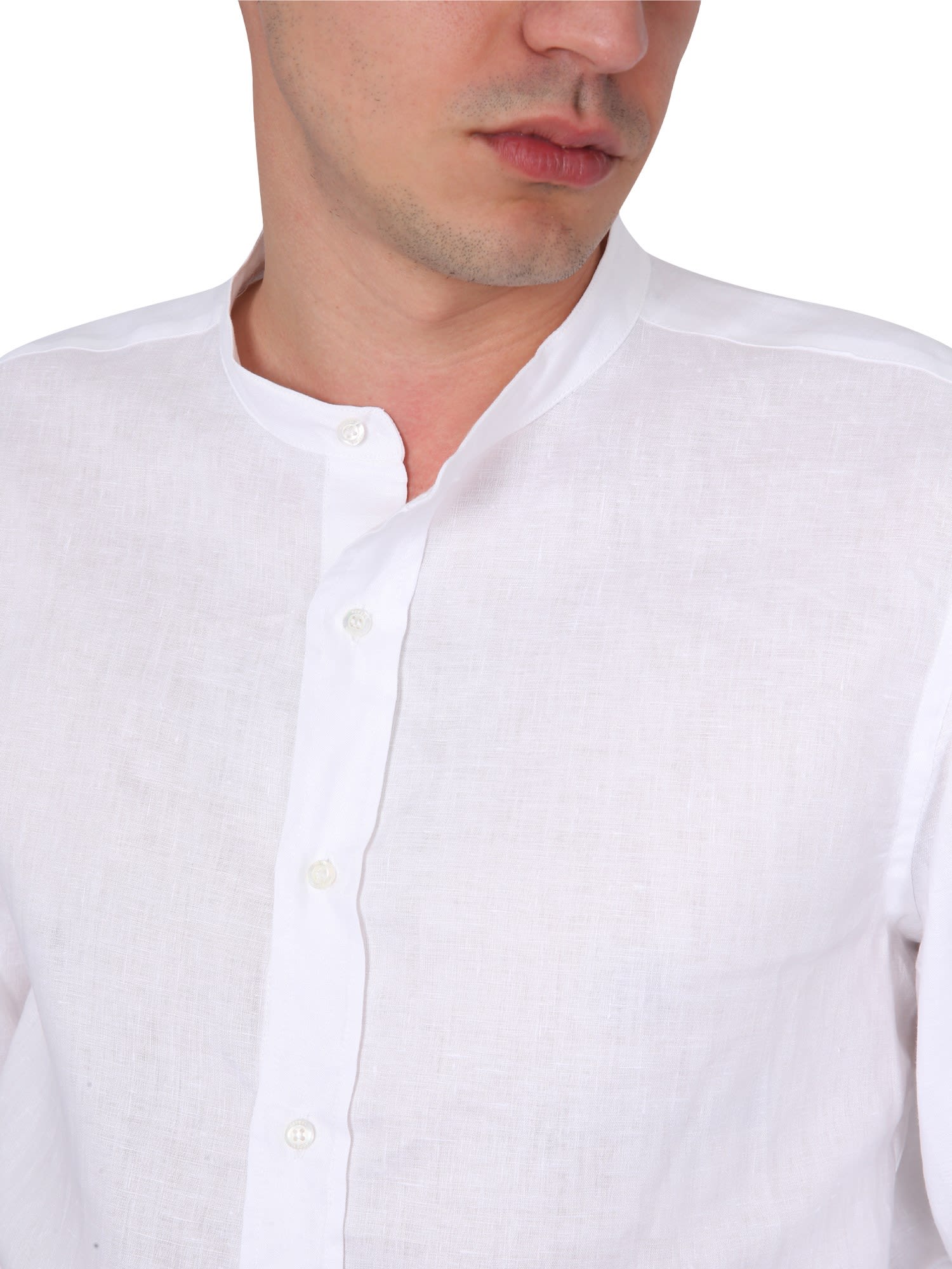 Shop Aspesi Regular Fit Shirt In White