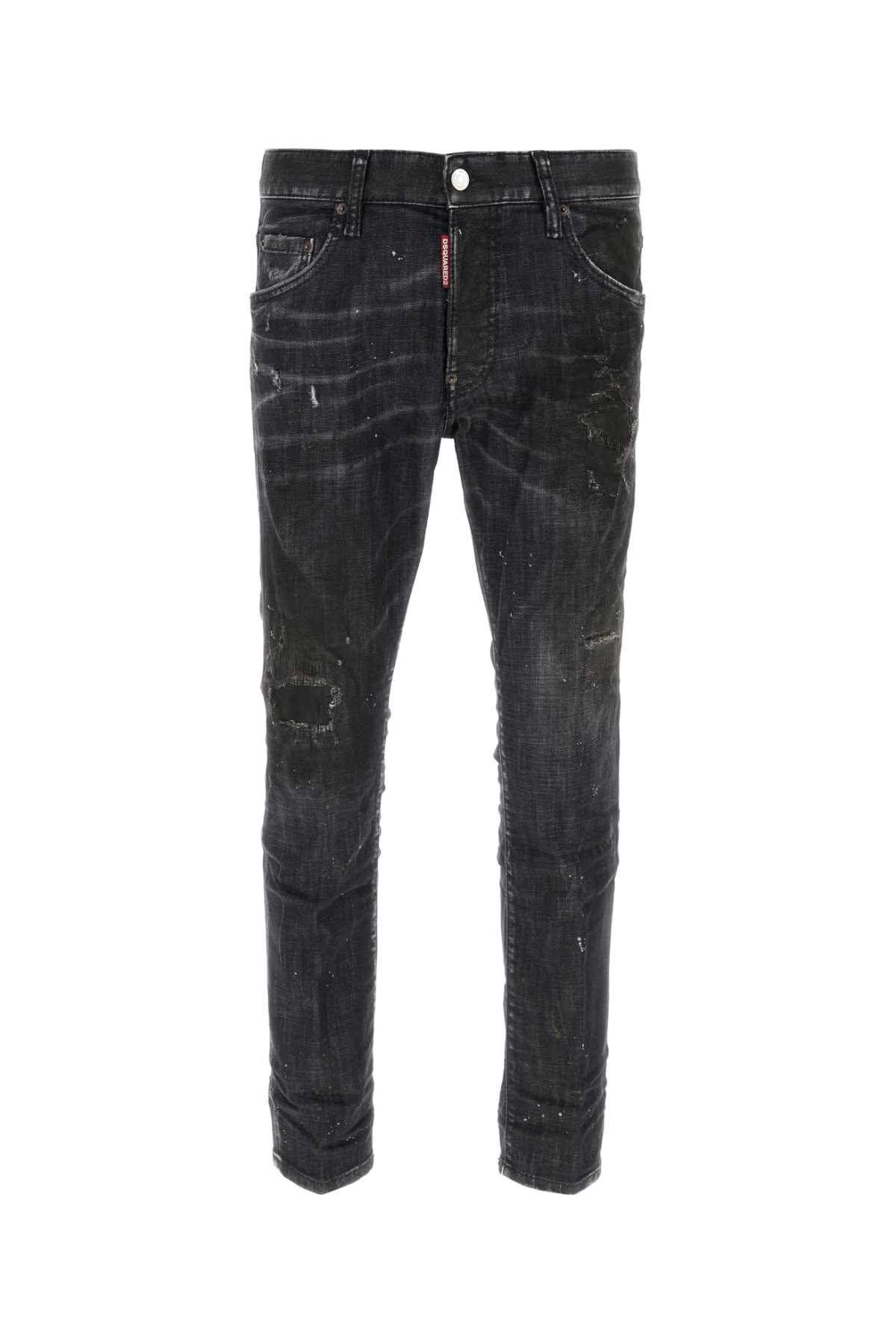 Dsquared2 Nirvana Wash Skater Jeans In Black