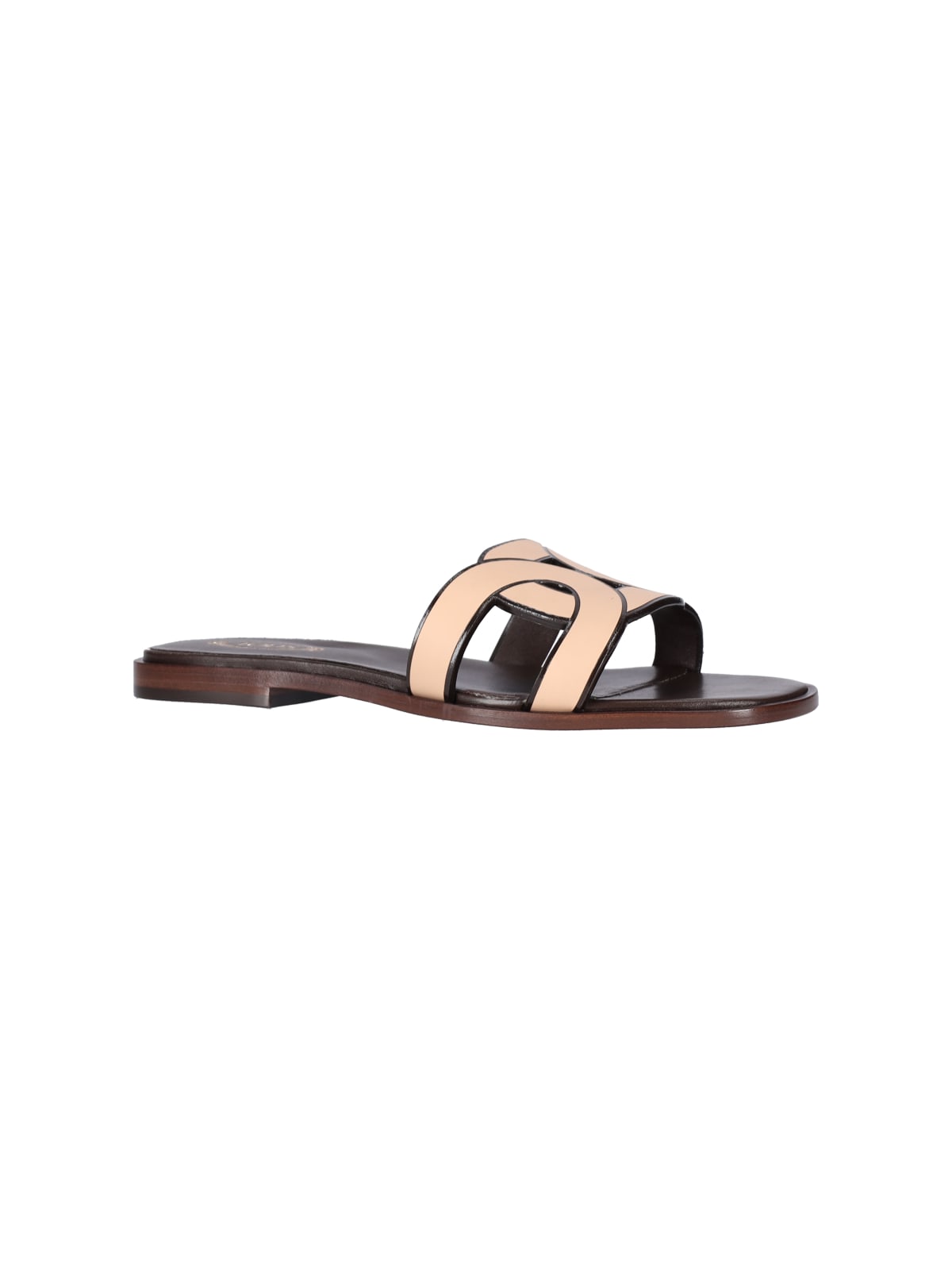 Shop Tod's Flat Sandals In Pink