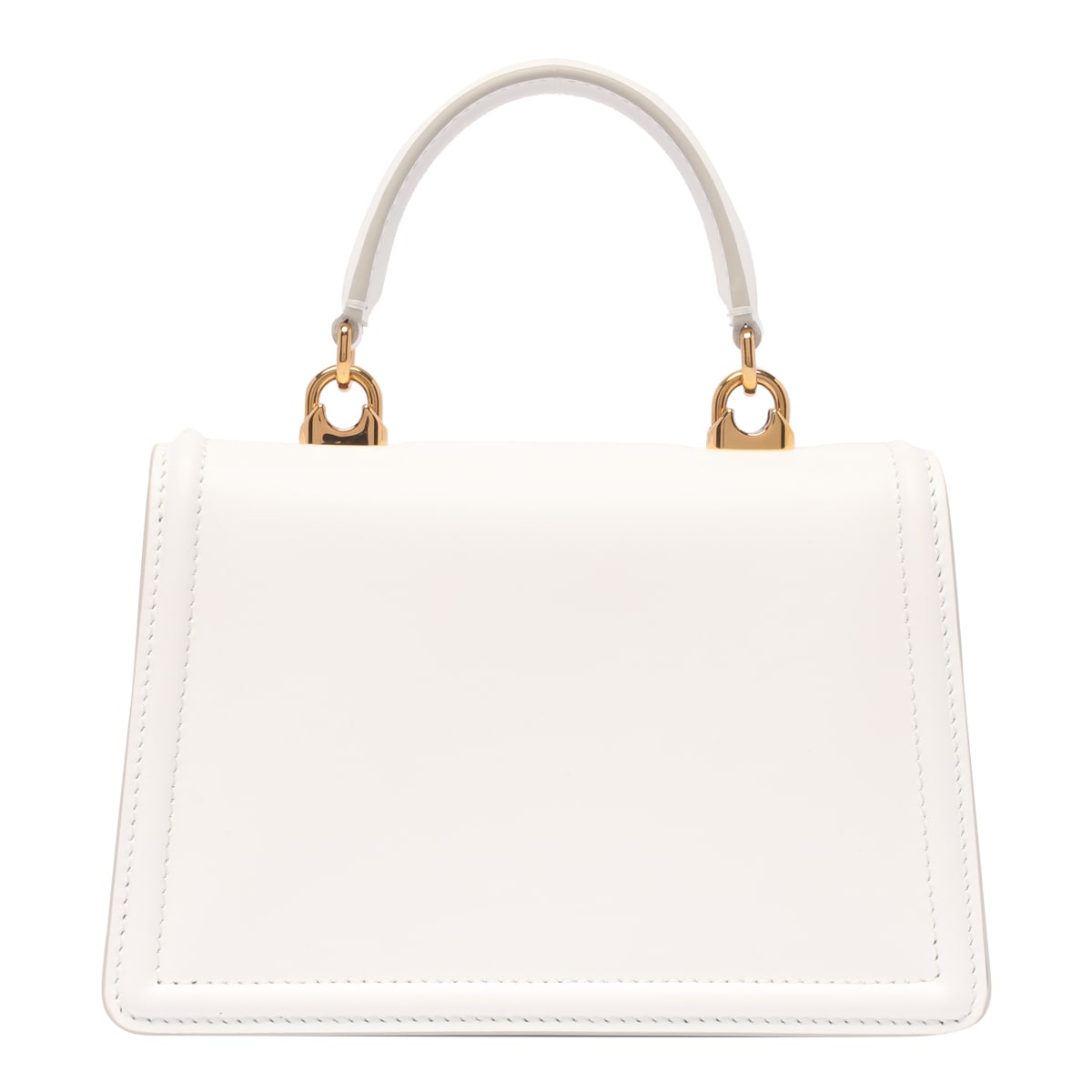 Shop Dolce & Gabbana Devotion Small Bag In Bianco Ottico