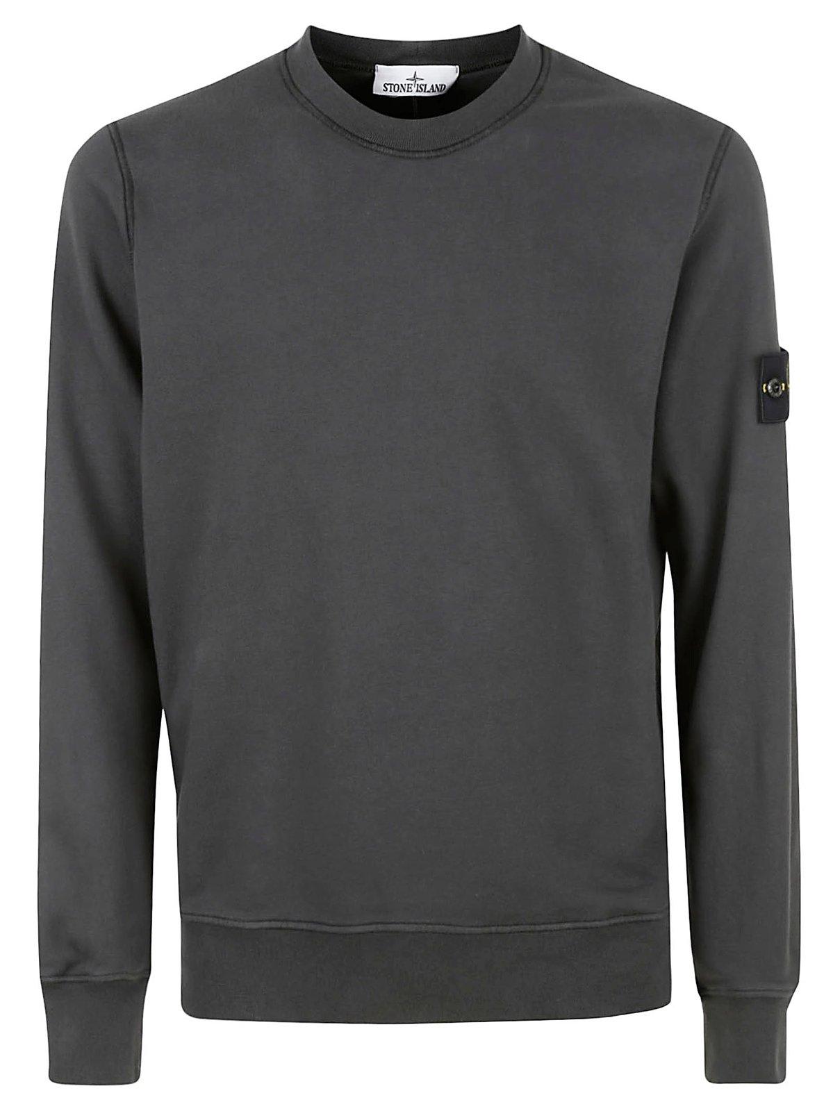 Shop Stone Island Logo Patch Crewneck Sweatshirt