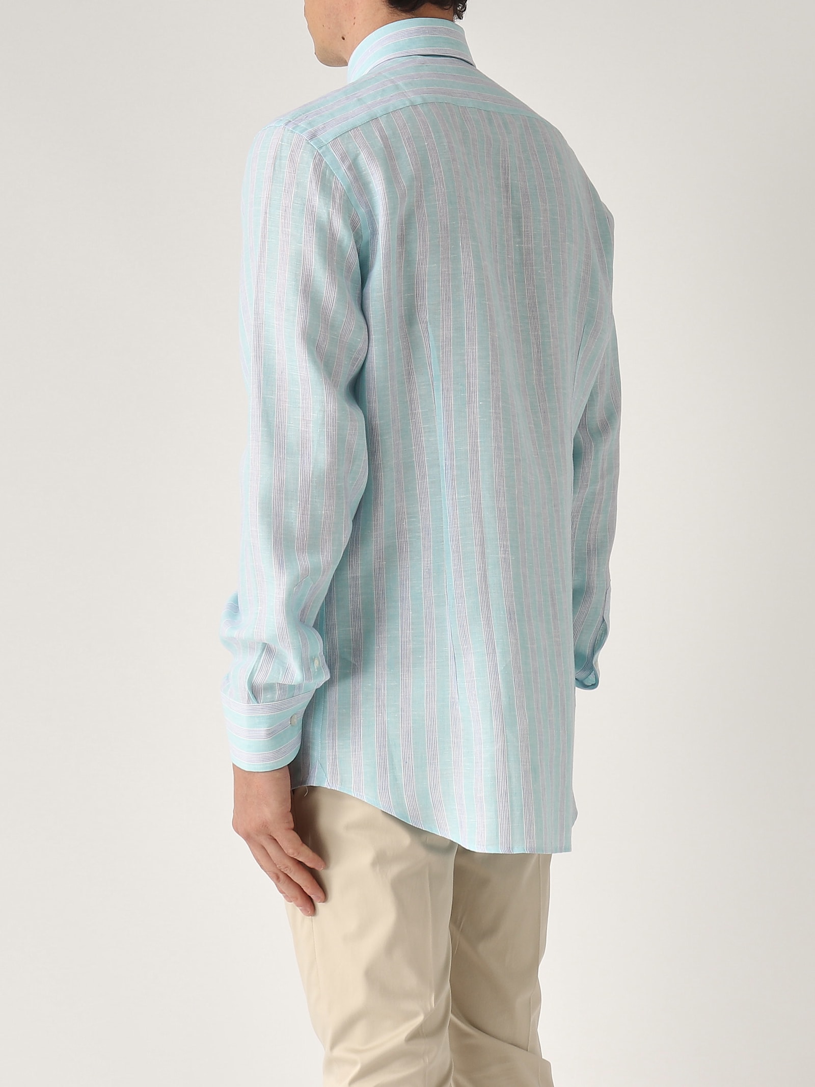Etro Camicia Bd M/l Shirt In Turchese-cielo