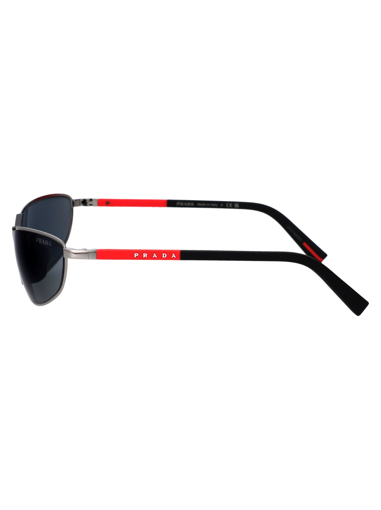 Shop Prada 0ps 55zs Sunglasses In 5av07g Gunmetal