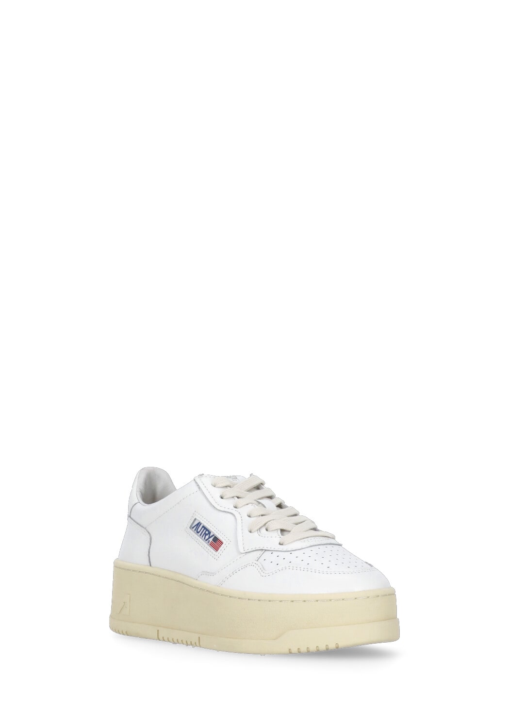 Autry Medalist Platform Low Sneakers In White
