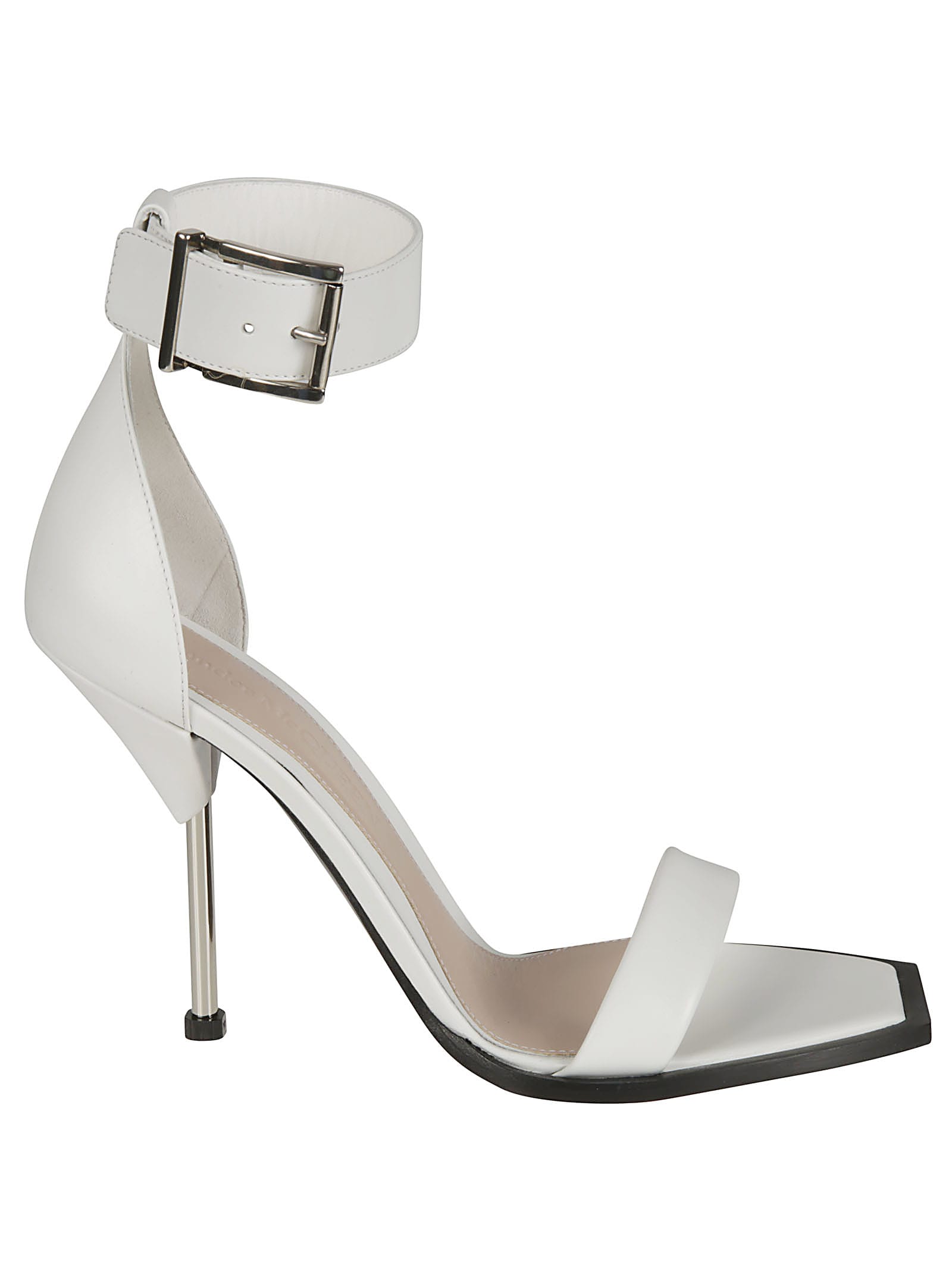 Buy Alexander McQueen High Ankle Buckle Strap High Heel Sandals online, shop Alexander McQueen shoes with free shipping