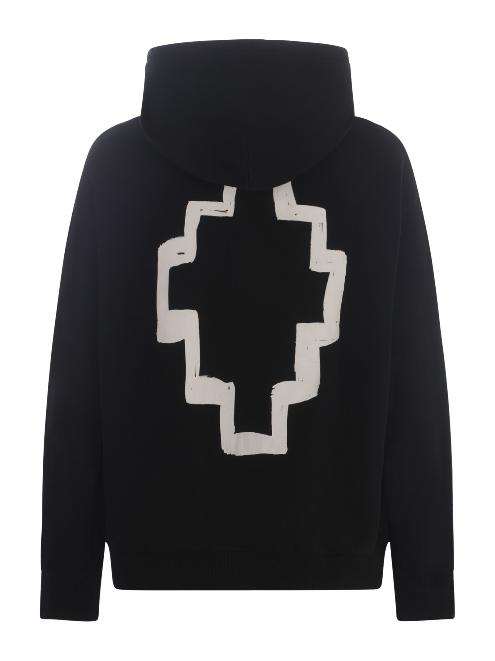 Shop Marcelo Burlon County Of Milan Hooded Sweatshirt Marcelo Burlon Cross In Cotton In Black