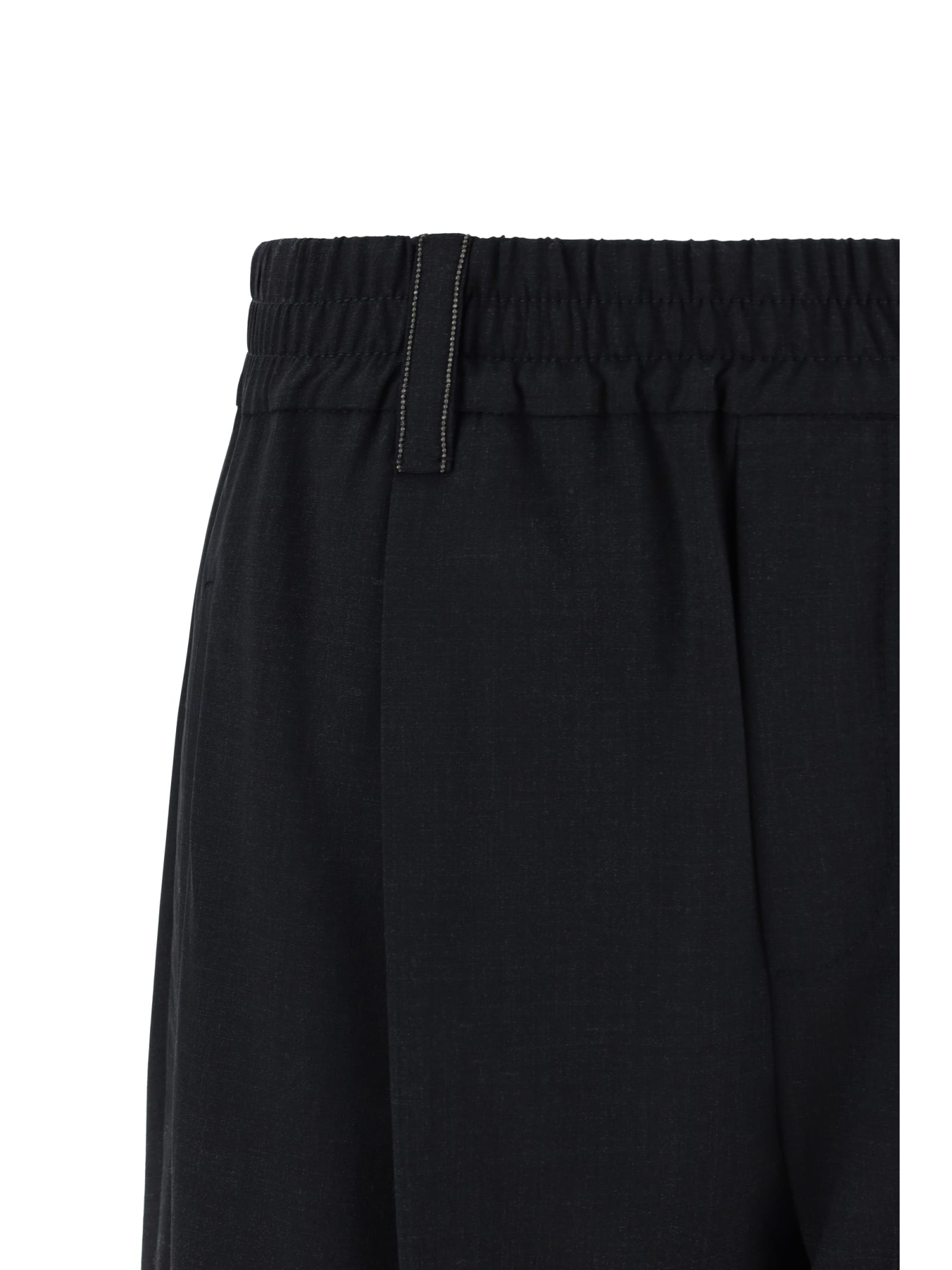 Brunello Cucinelli Monile' Pants Gray In Lignite