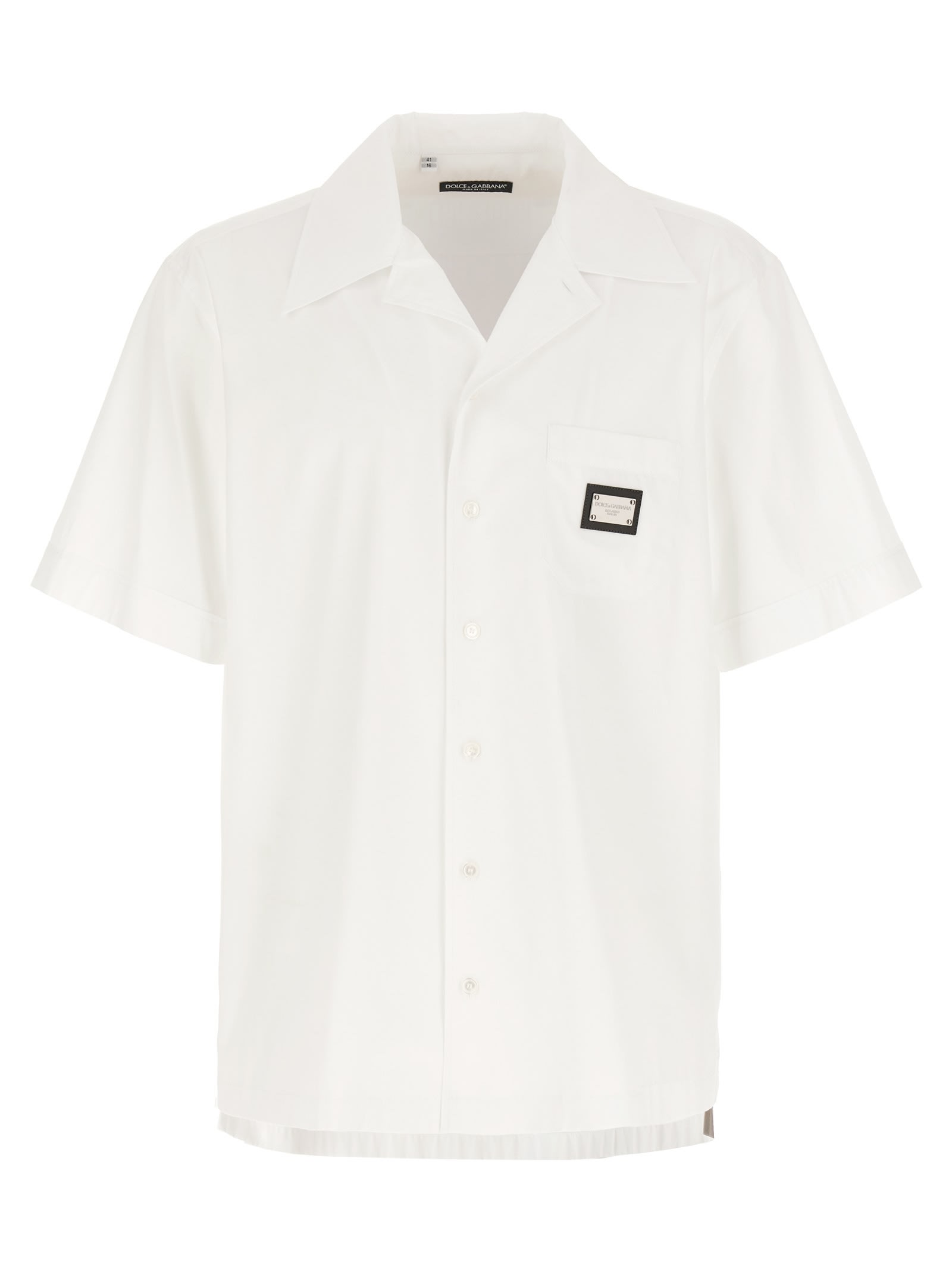 Shop Dolce & Gabbana Logo Plaque Shirt In White