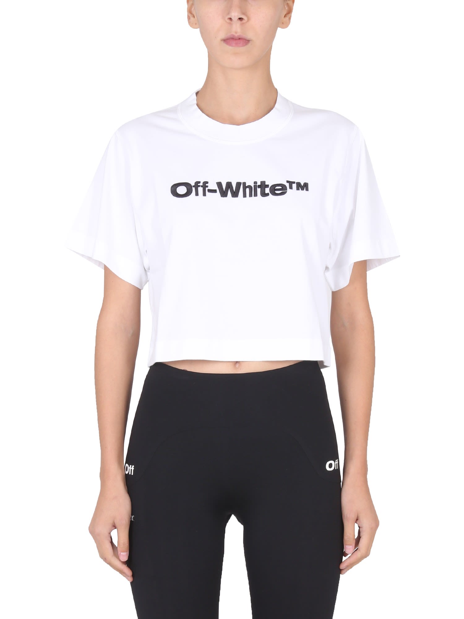 Off-White Cropped Fit T-shirt
