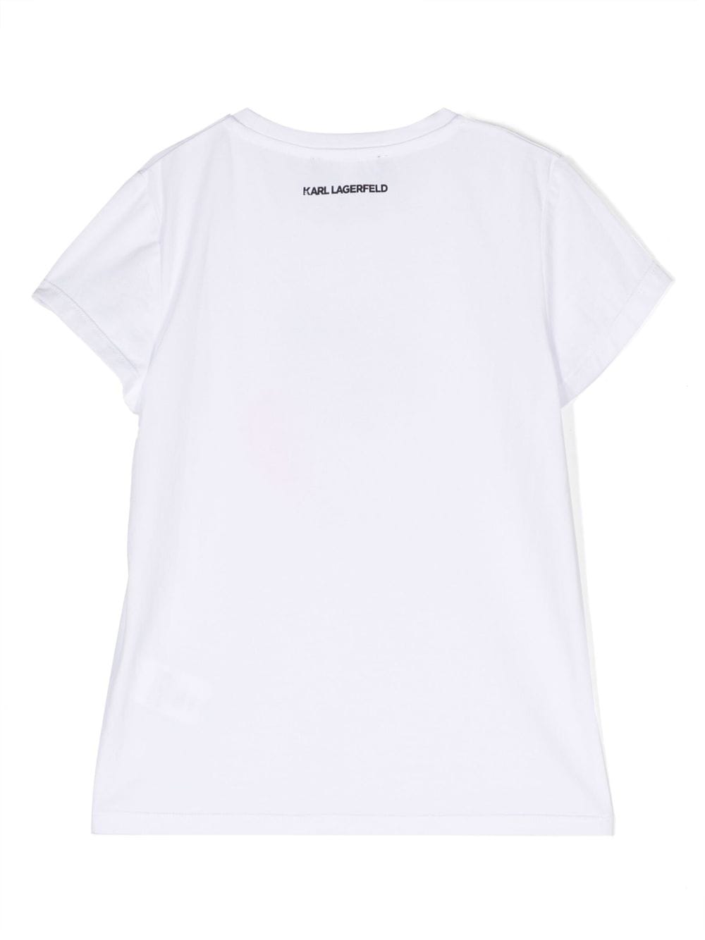 Shop Karl Lagerfeld T-shirt Choupette Bianca In Jersey Di Cotone Bambina In Bianco