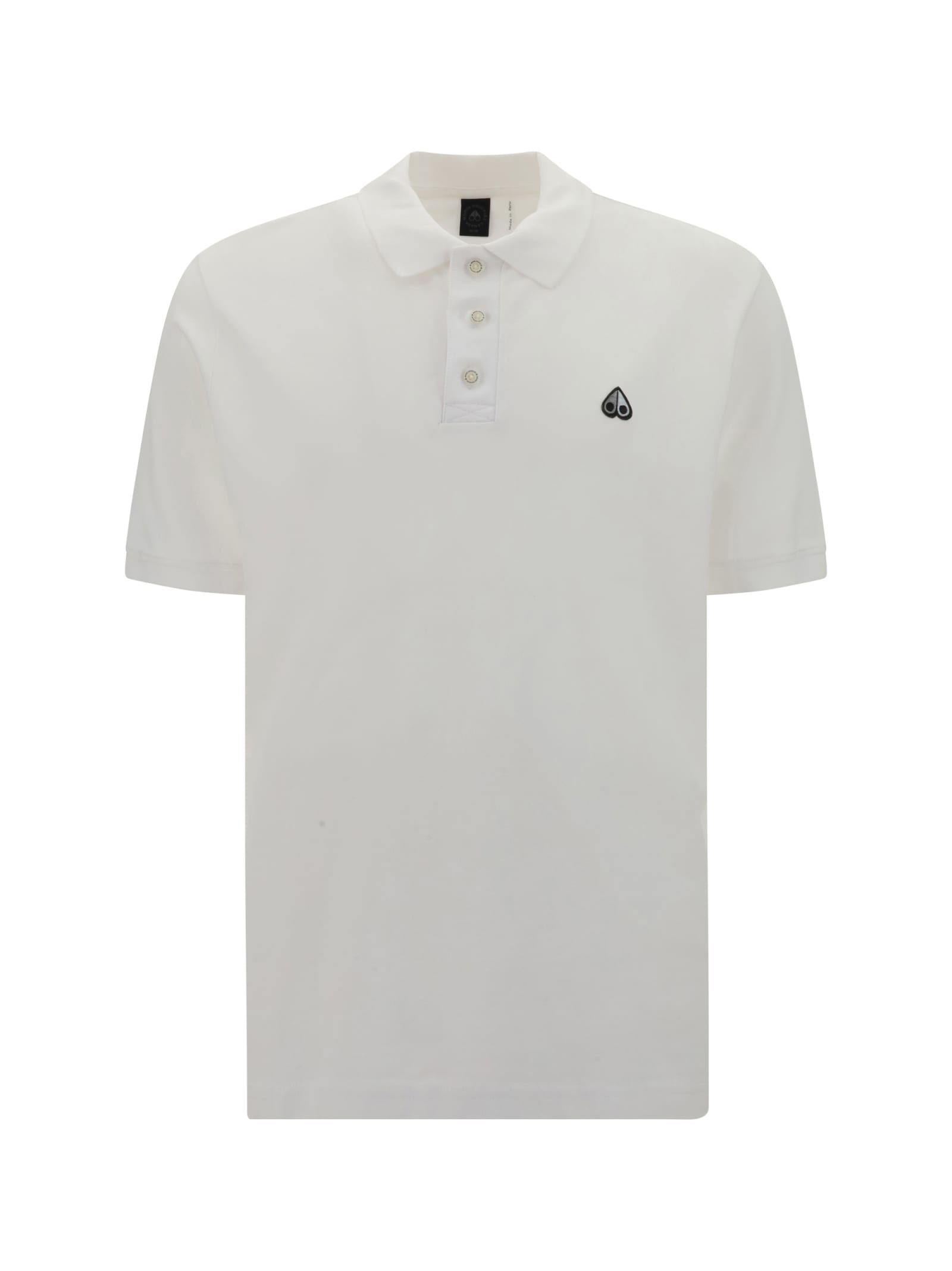 Shop Moose Knuckles Polo Shirt In White