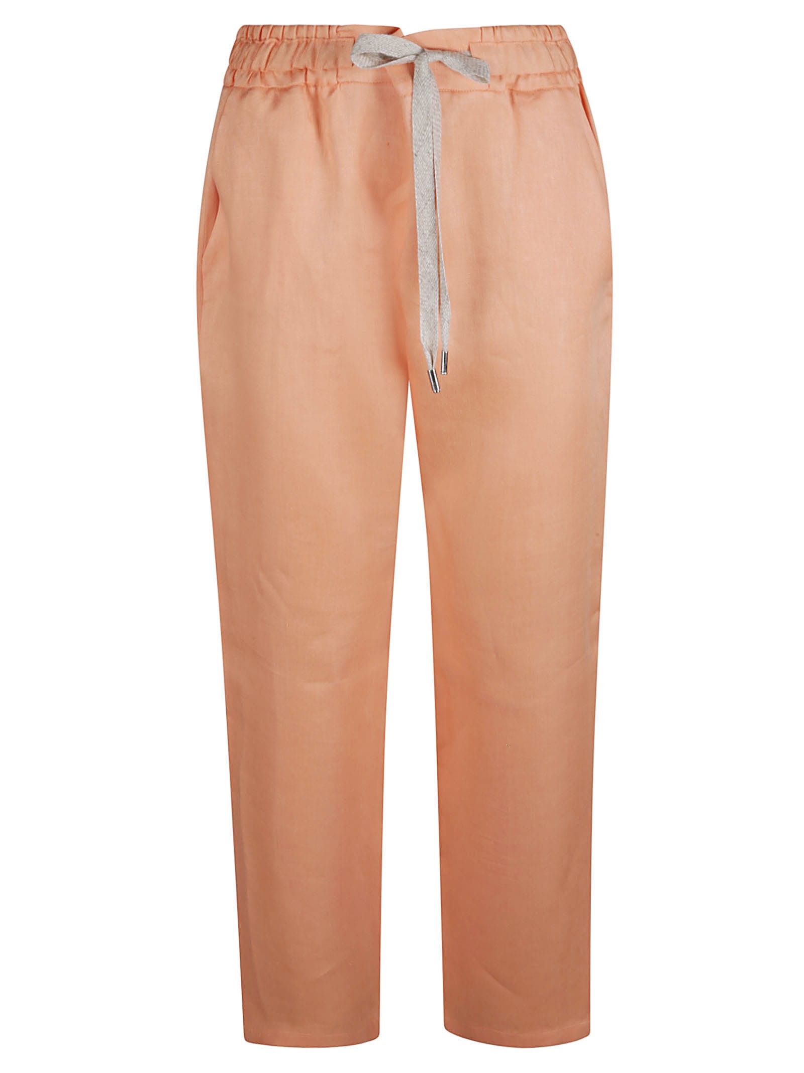 Barba Napoli Ribbed Waist Trousers In Pesca
