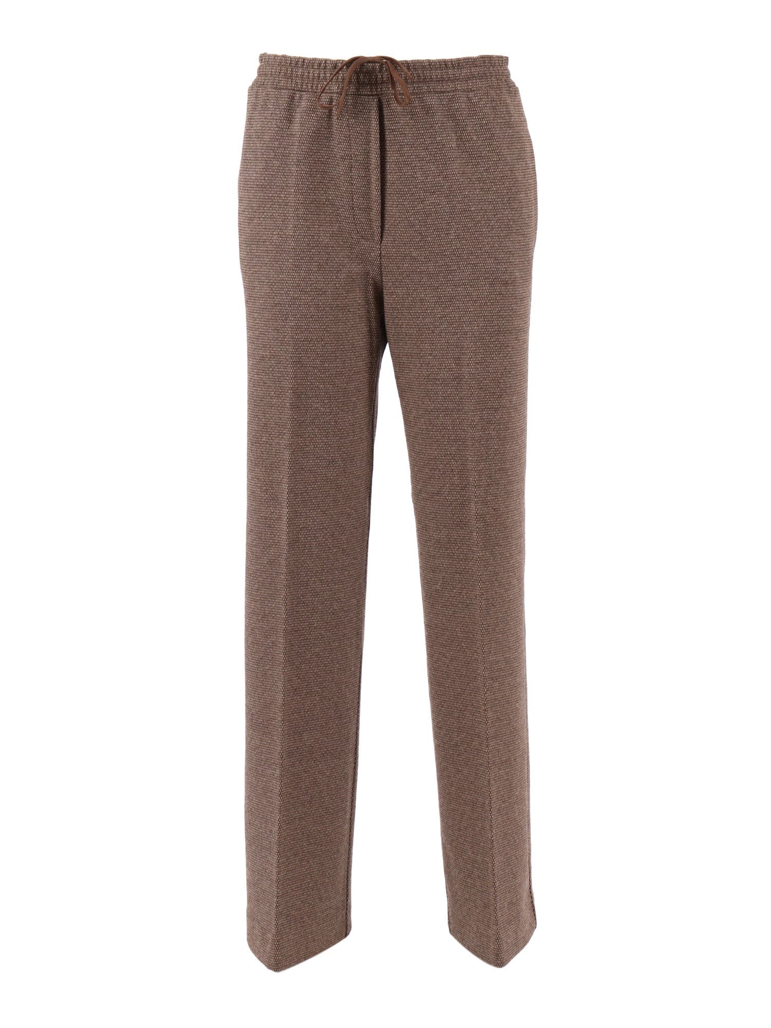 Weekend Max Mara Zelma Elasticated Waistband Trousers In Brown