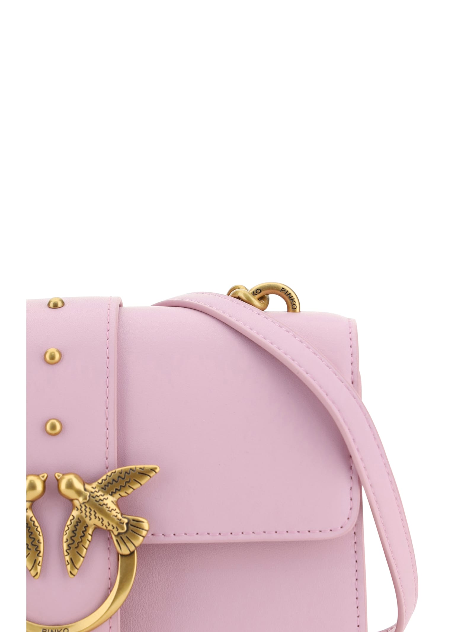 Shop Pinko Love One Mini Shoulder Bag In Purple