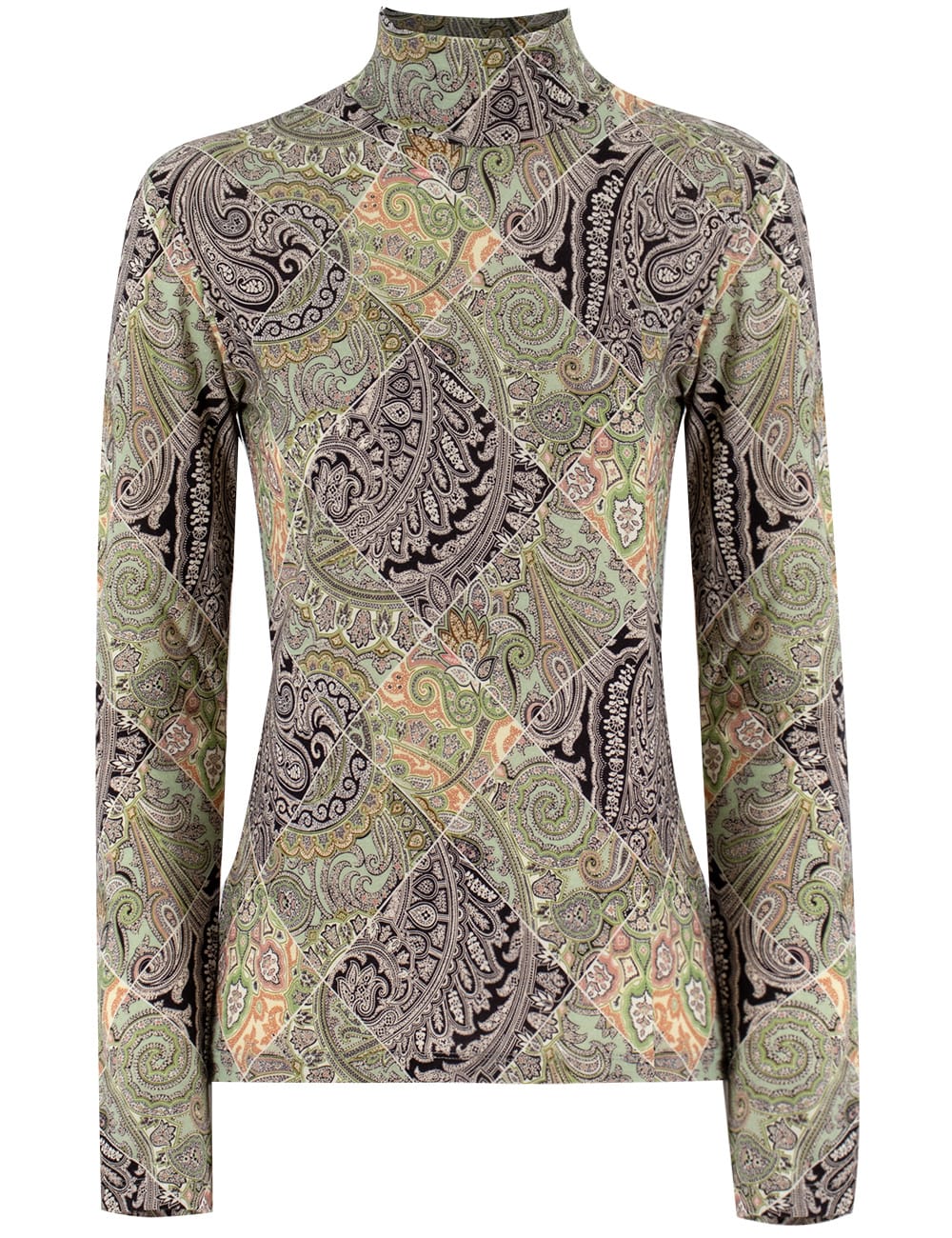 Shop Etro Top In Print On White Base