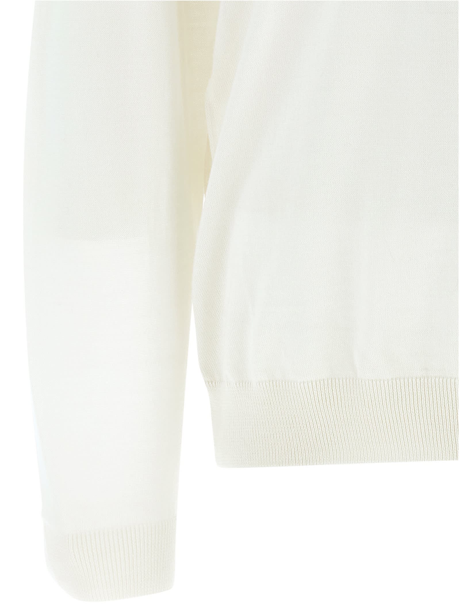 Hugo Boss Boss Musso Virgin Wool Turtleneck Sweater In White