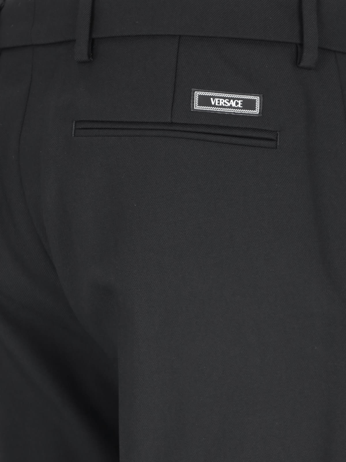 Shop Versace Straight Pants In Black