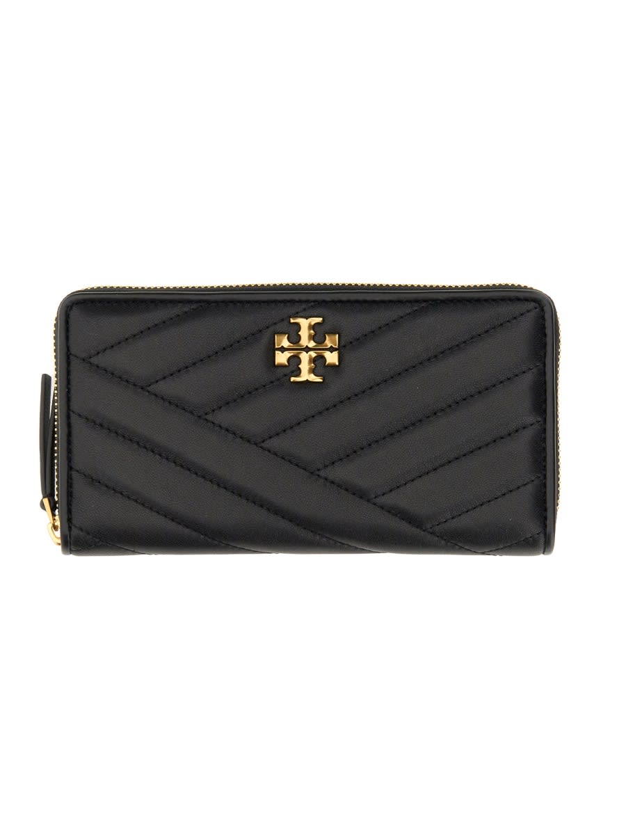 Shop Tory Burch Continental Wallet Kira In Black