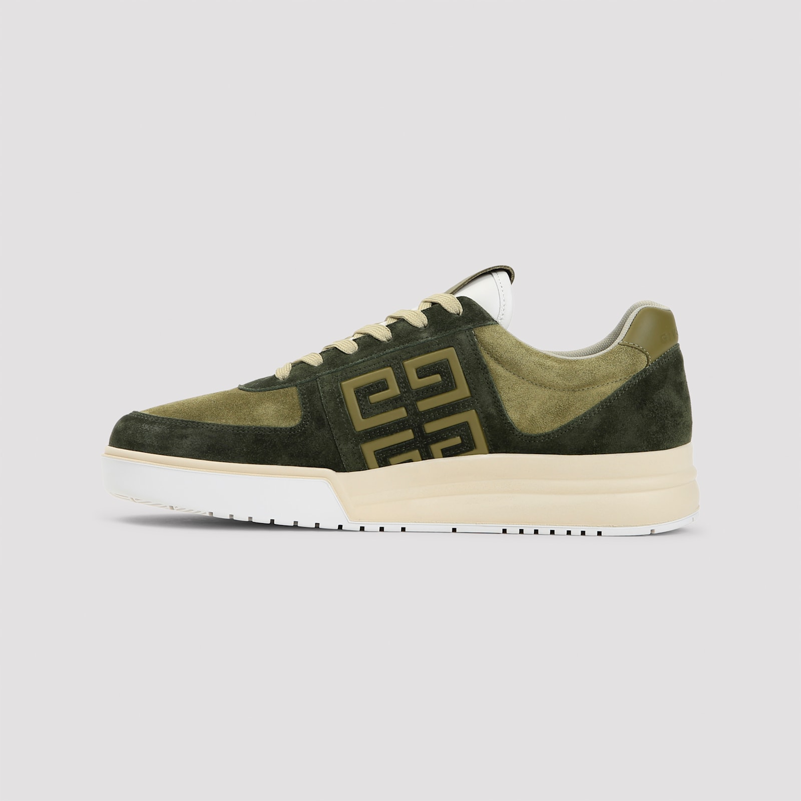 Shop Givenchy 4g Low Sneakers In Golden Green