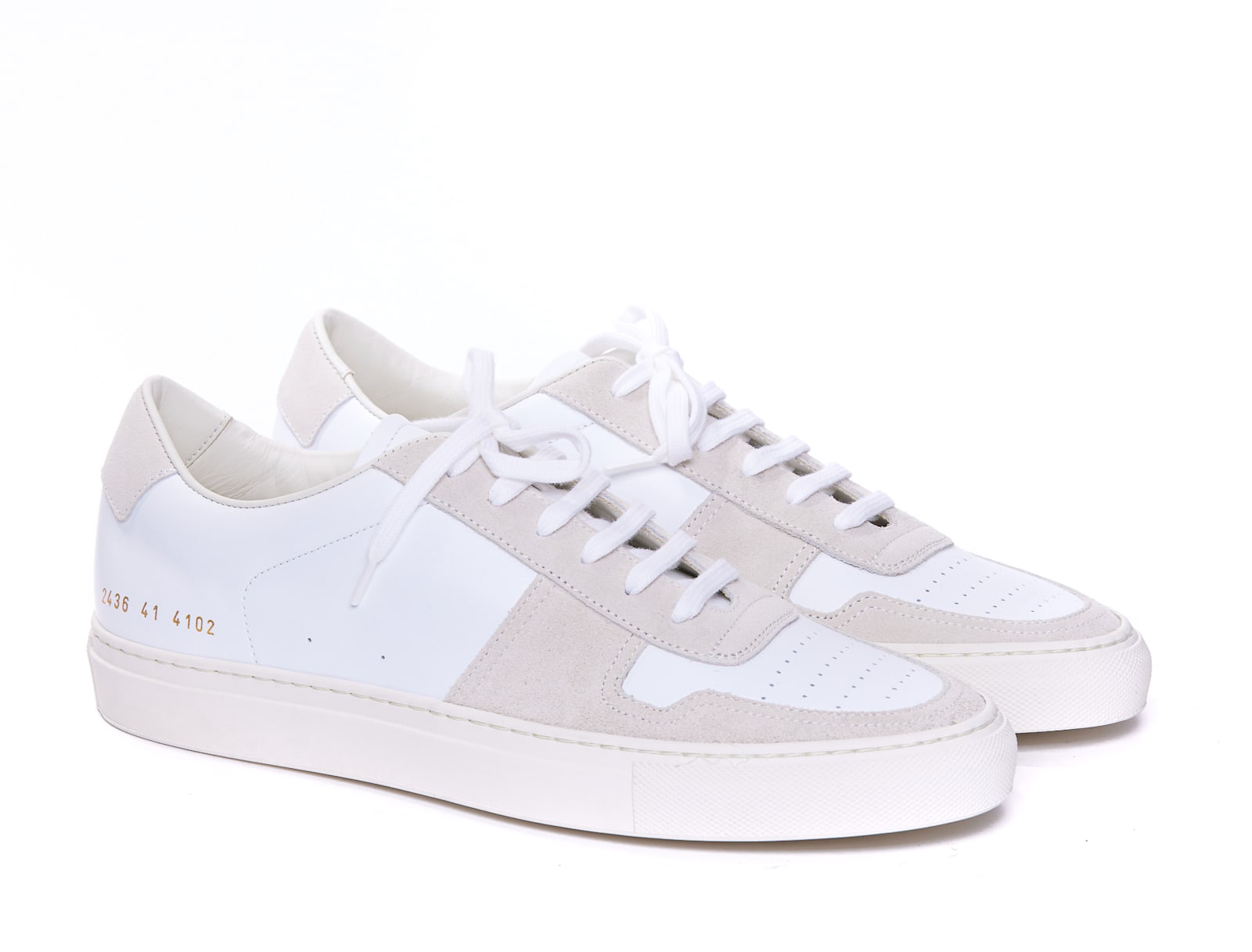 Shop Common Projects Bball Duo Sneakers In White