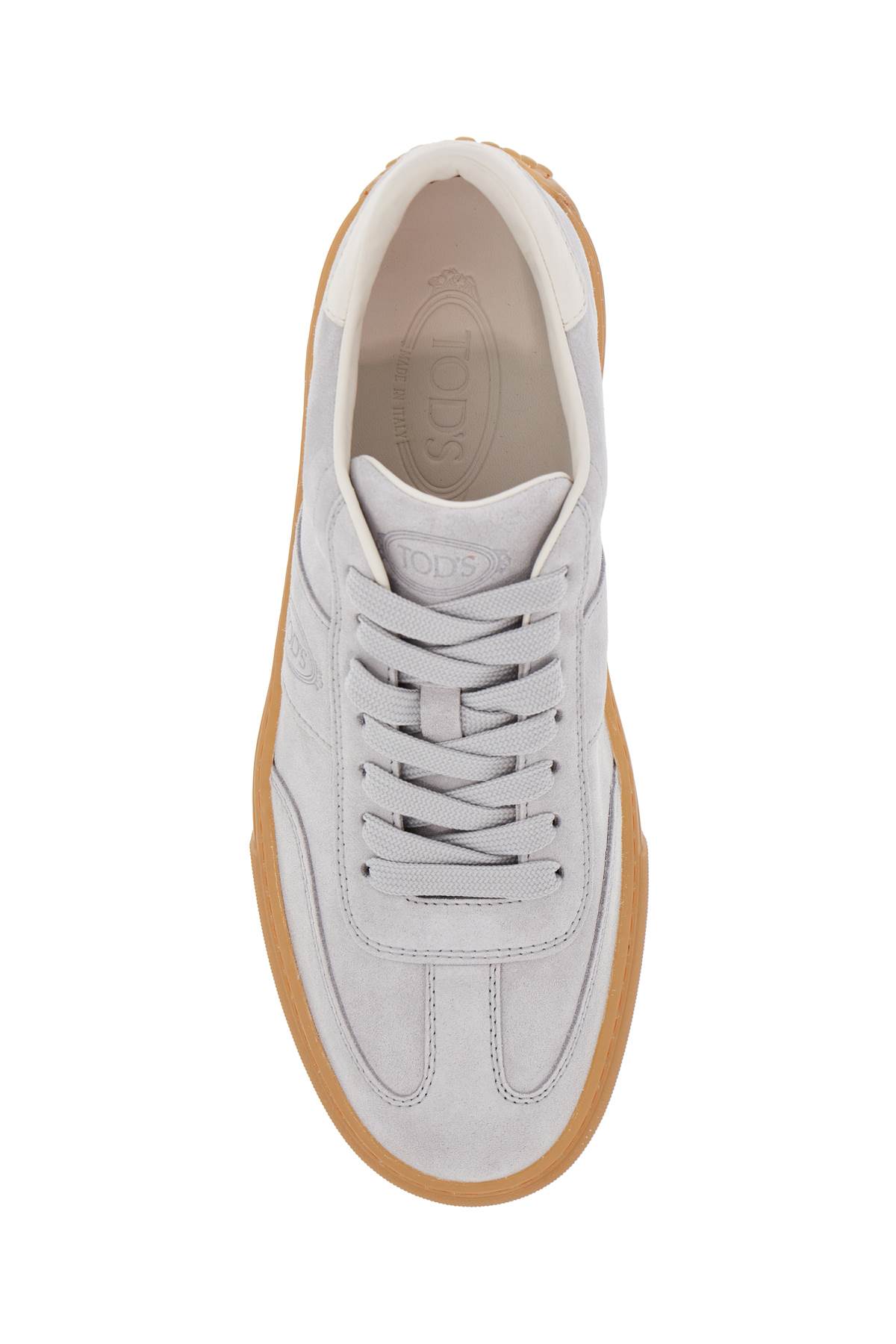 Tod's Light Suede Casual Lace Up Shoes For Men In B215+b008 (grey)