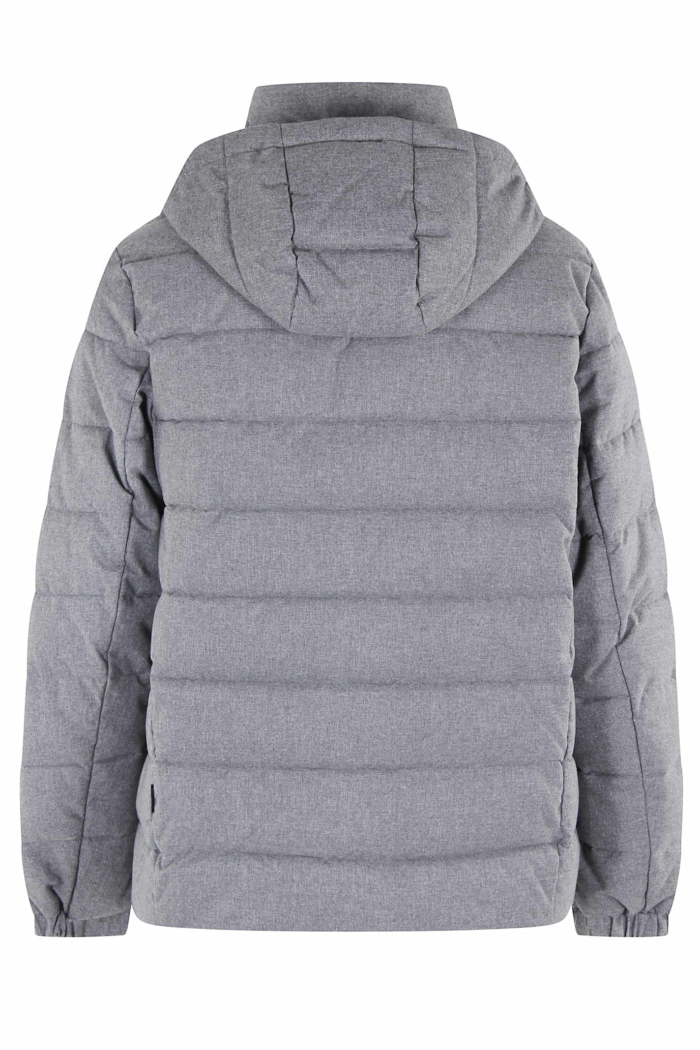 Save The Duck Constantin Flannel-effect Puffer Jacket In Gray