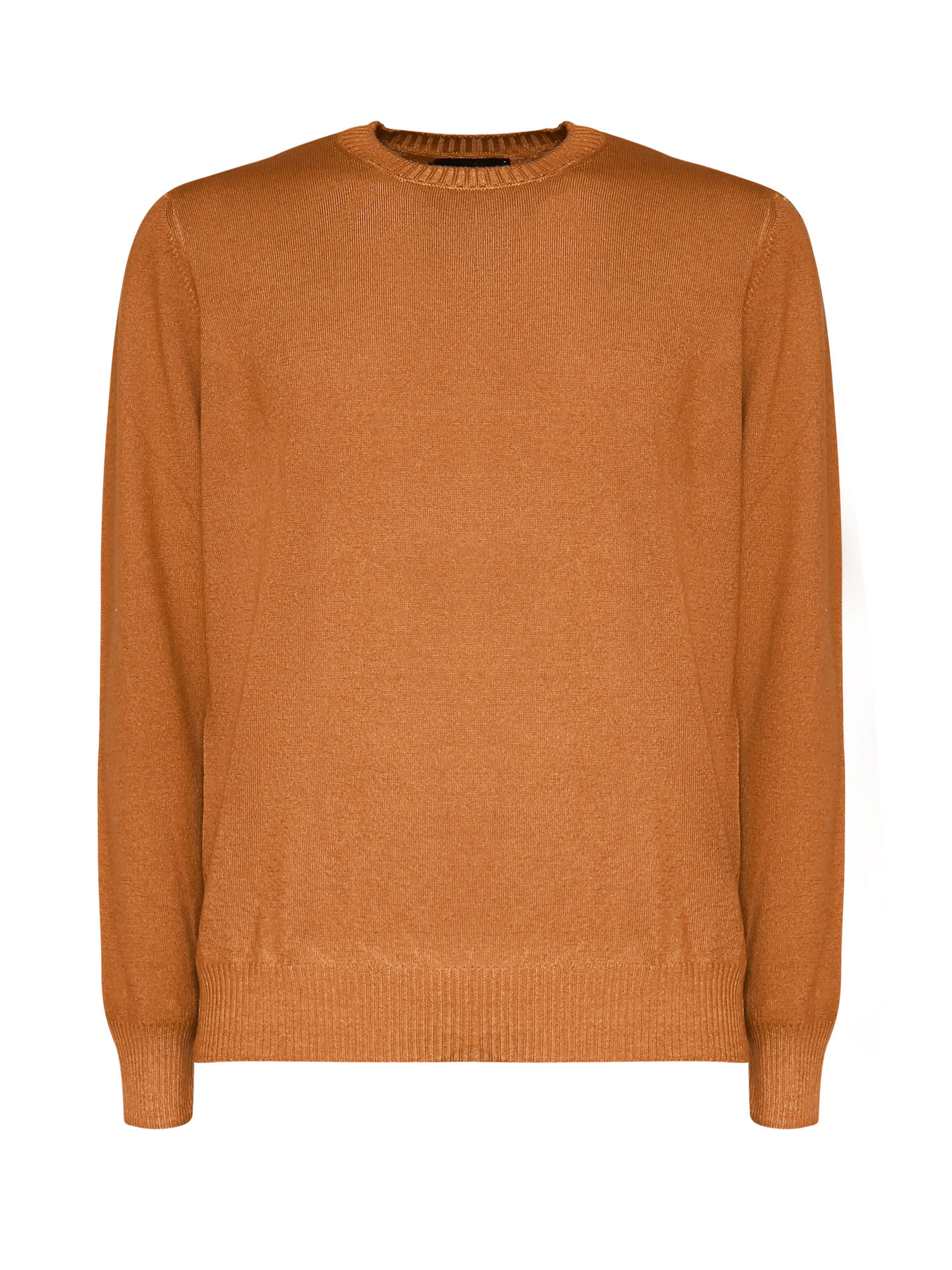 Shop Fay Dyed Virgin Wool Sweater In Leather