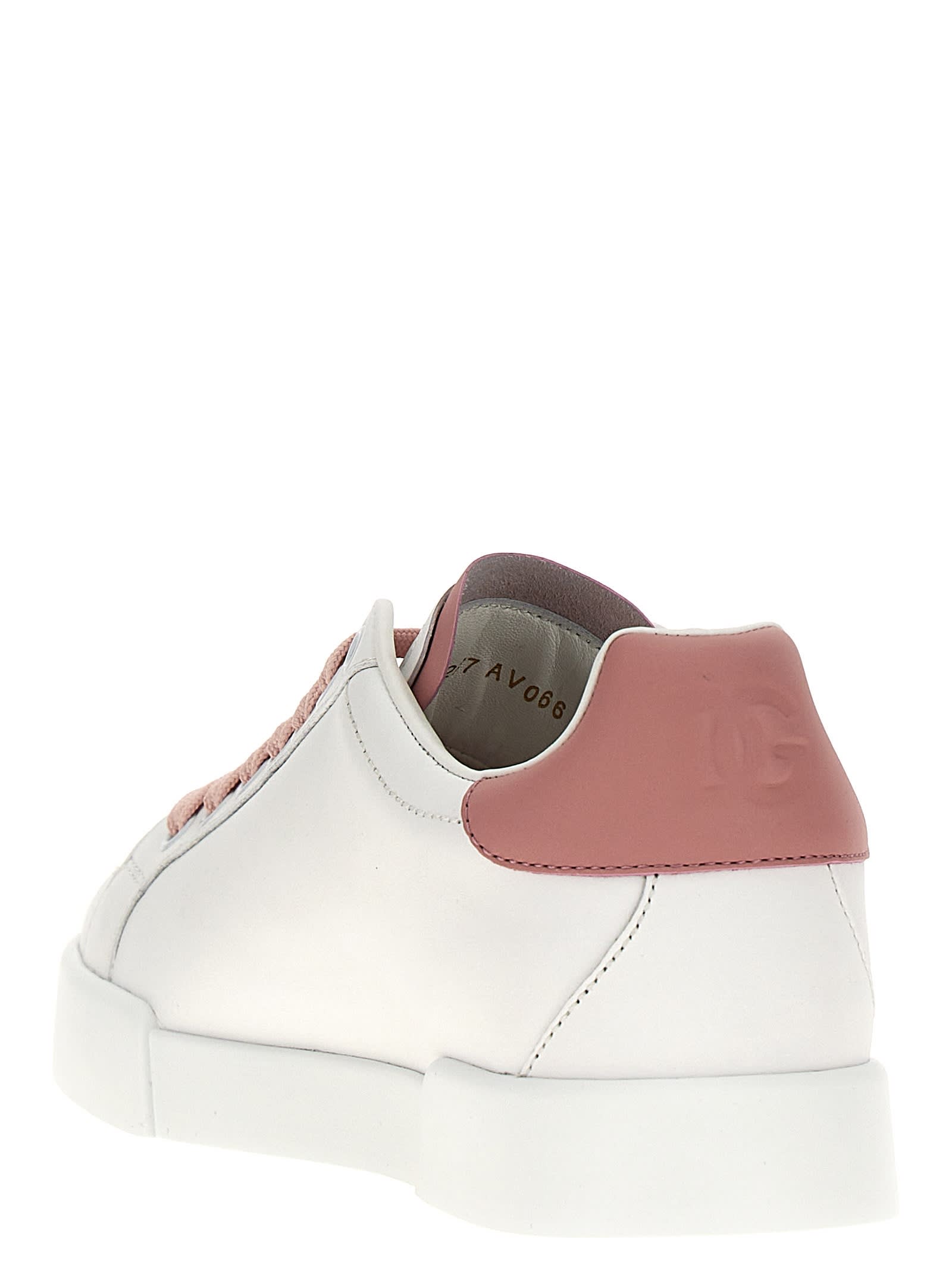 Shop Dolce & Gabbana Portofino Sneakers In White