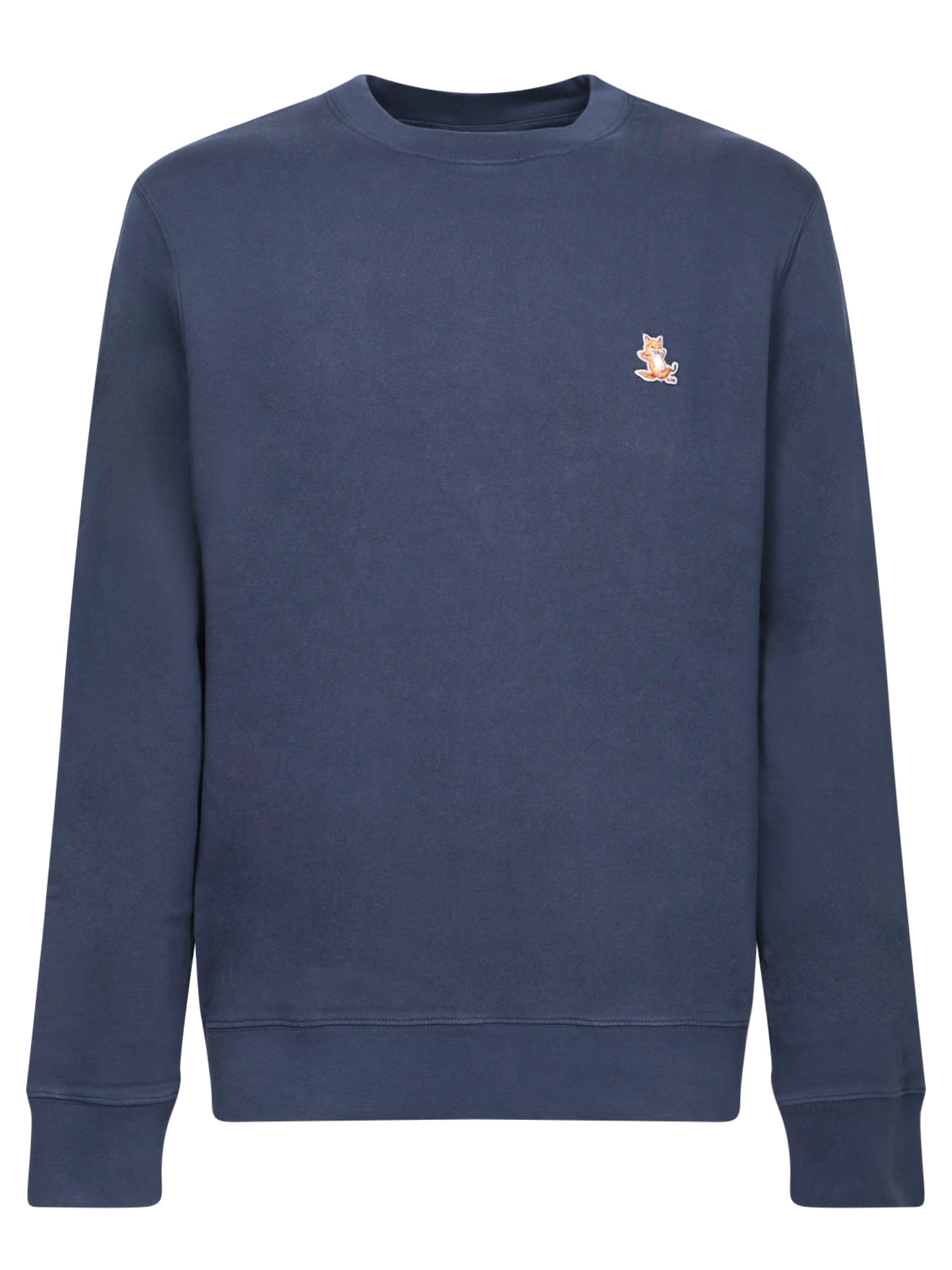 Maison Kitsuné Chillax Patch Blue Crewneck Sweatshirt