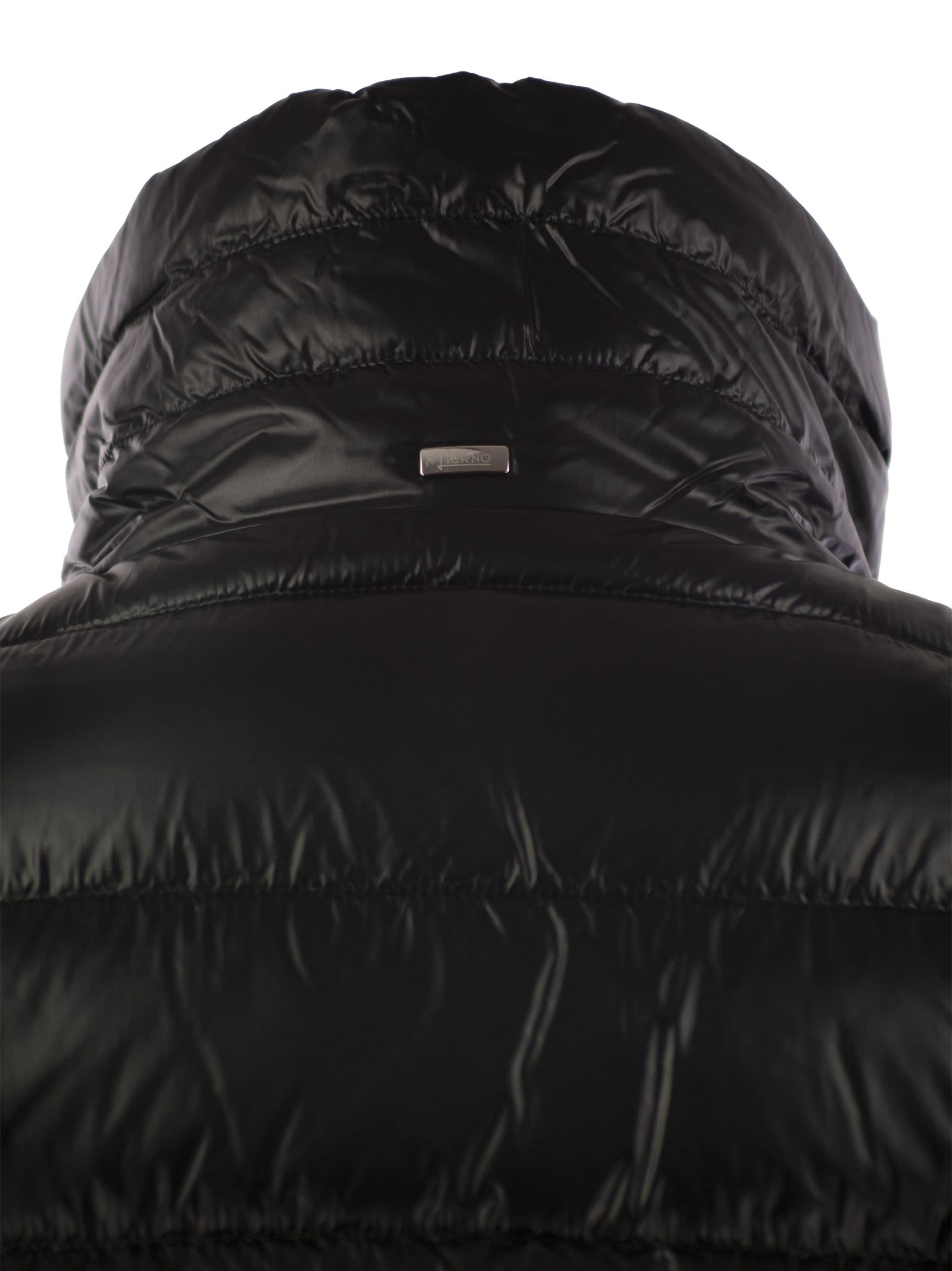 Shop Herno Ultralight Nylon And Wool Jacket  In Black