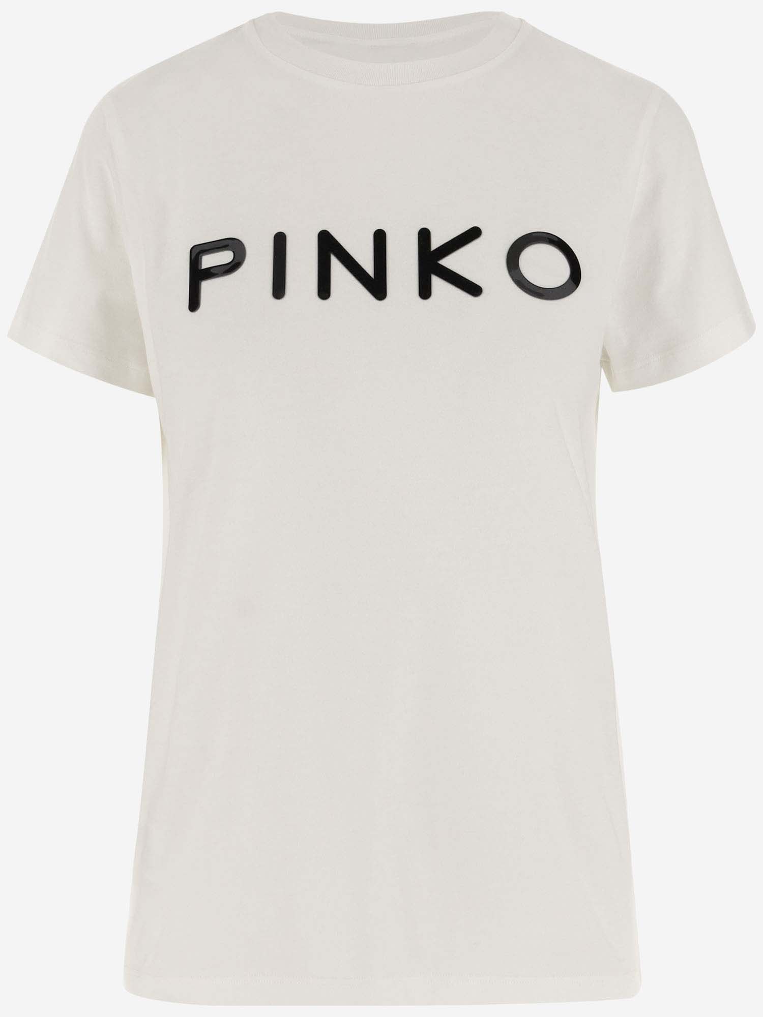 Pinko Cotton T-shirt With Logo In White