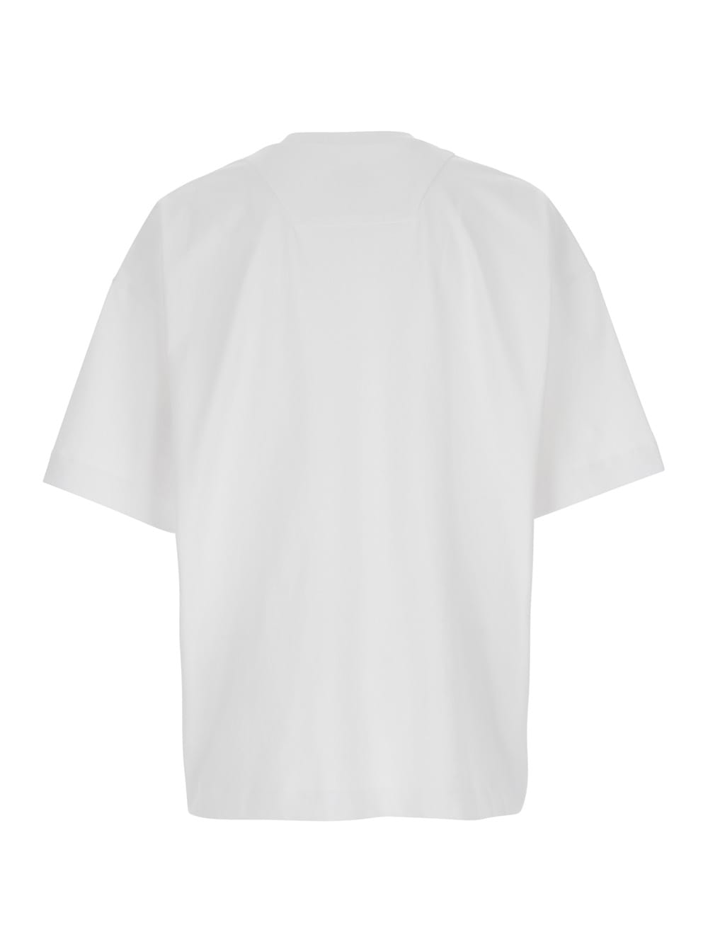 Juunj White T-shirt With Tone-on-tone Logo Embroidered On The Front In White