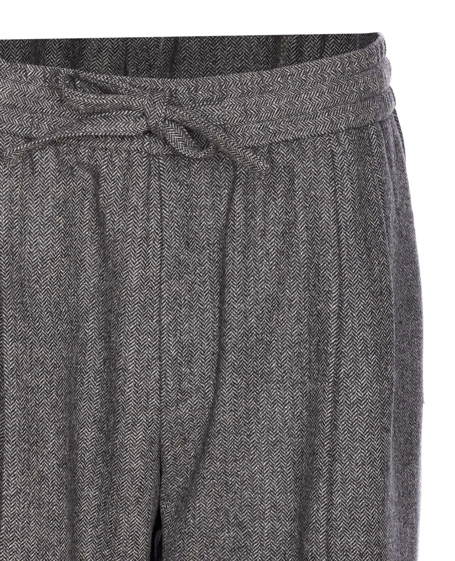 Dolce & Gabbana Trousers Tailored Herringbone Pattern In Gray