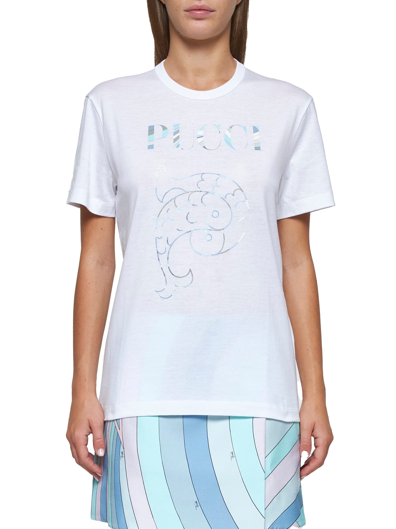 Shop Pucci T-shirt In White