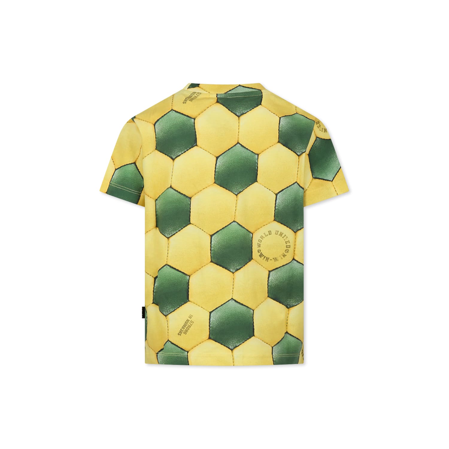 Molo Yellow T-shirt For Boy With Football Print In Yellow