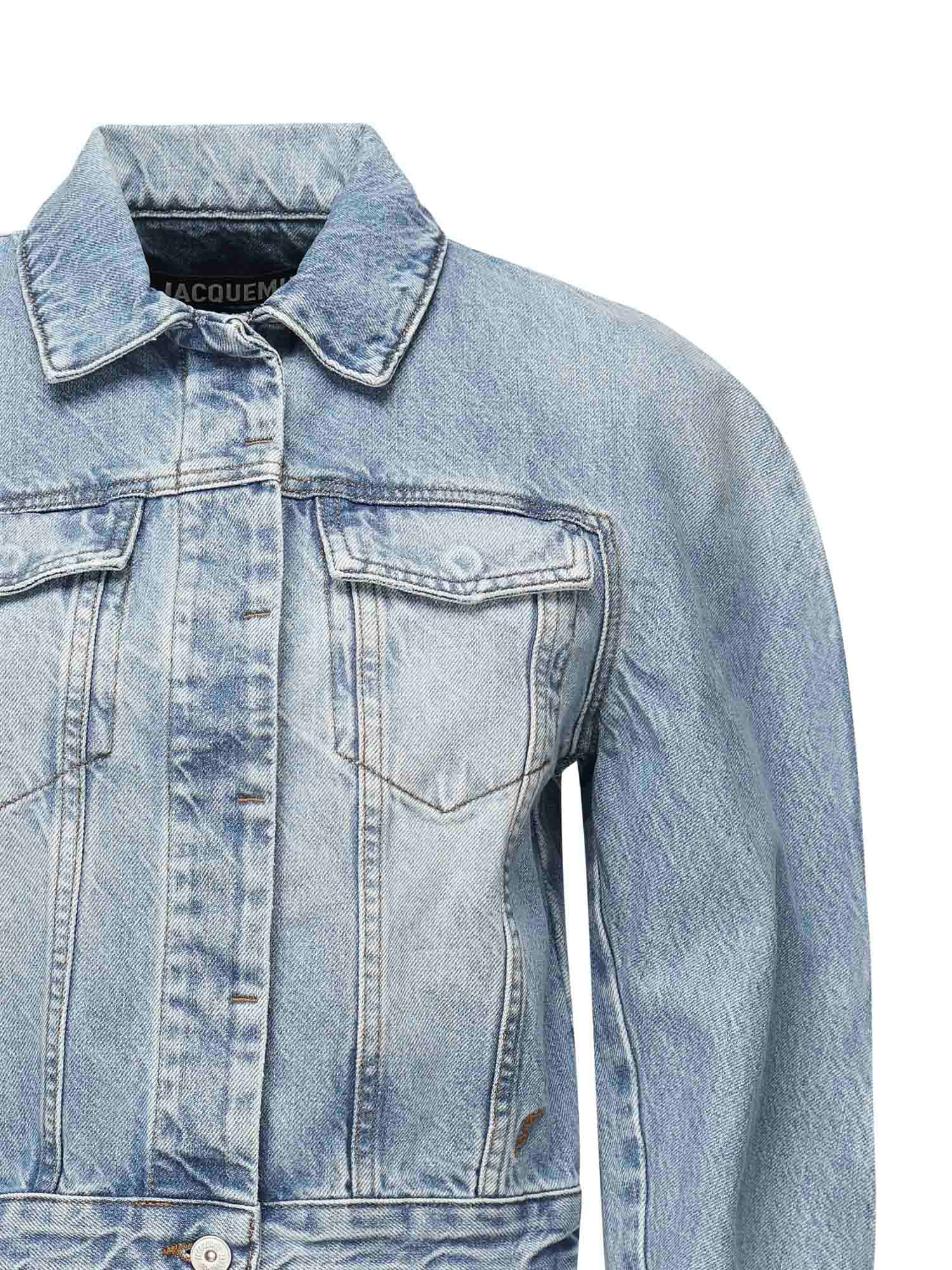 Jacquemus La Veste De Nîmes Oval Jacket In Blue