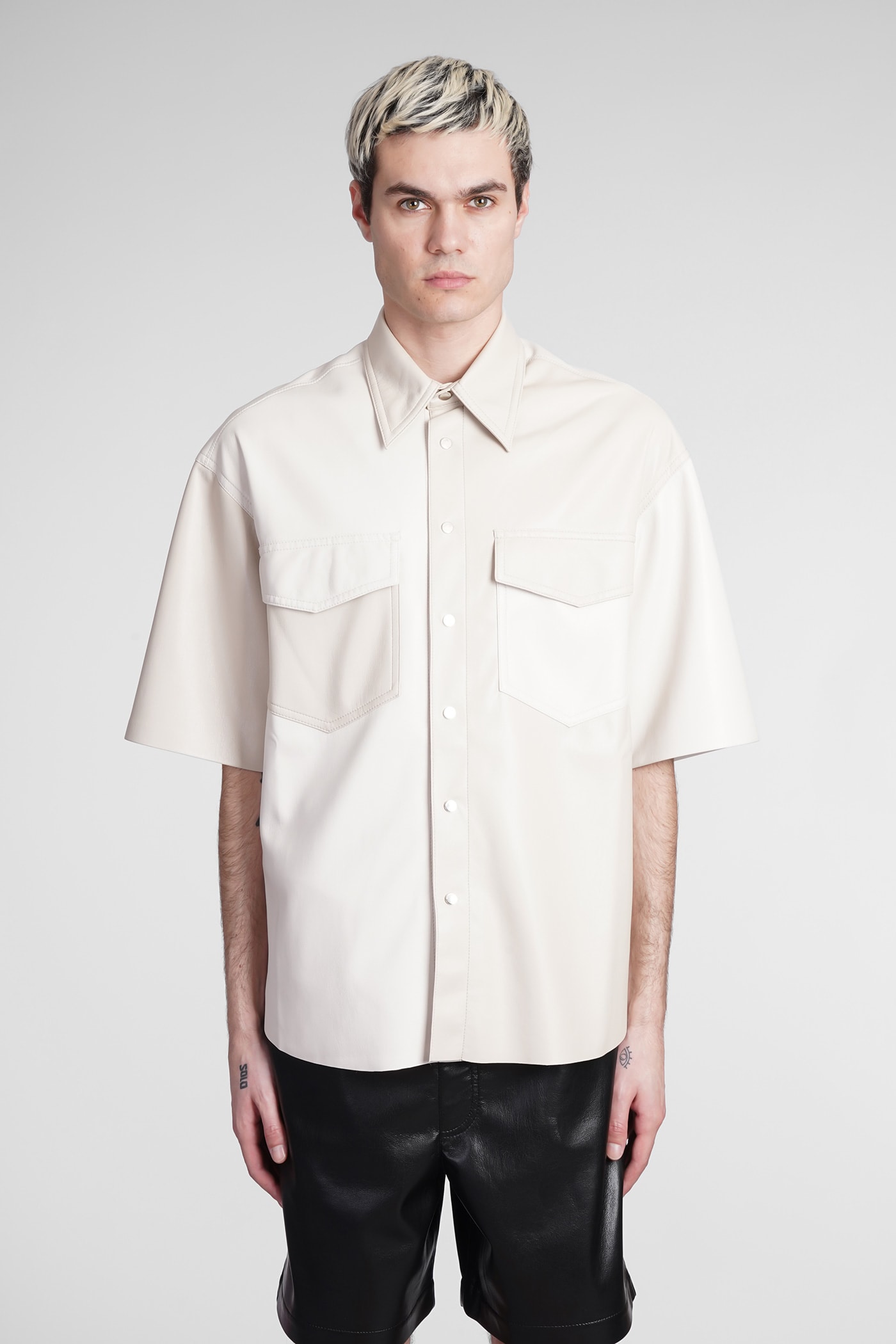 Nanushka Rens Shirt In White Polyester