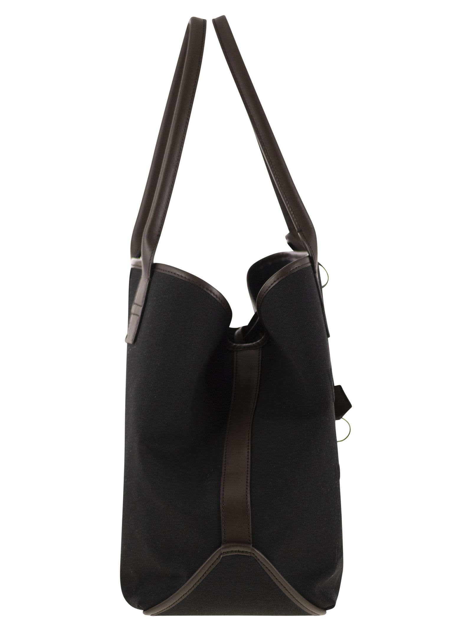 Hogan Script Shopping Bag Medium In Black