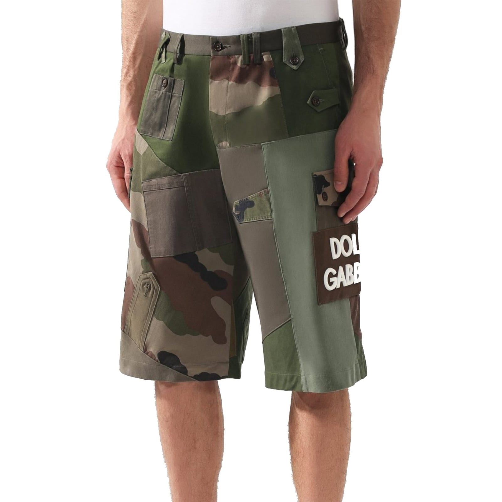 Shop Dolce & Gabbana Cotton Shorts In Green