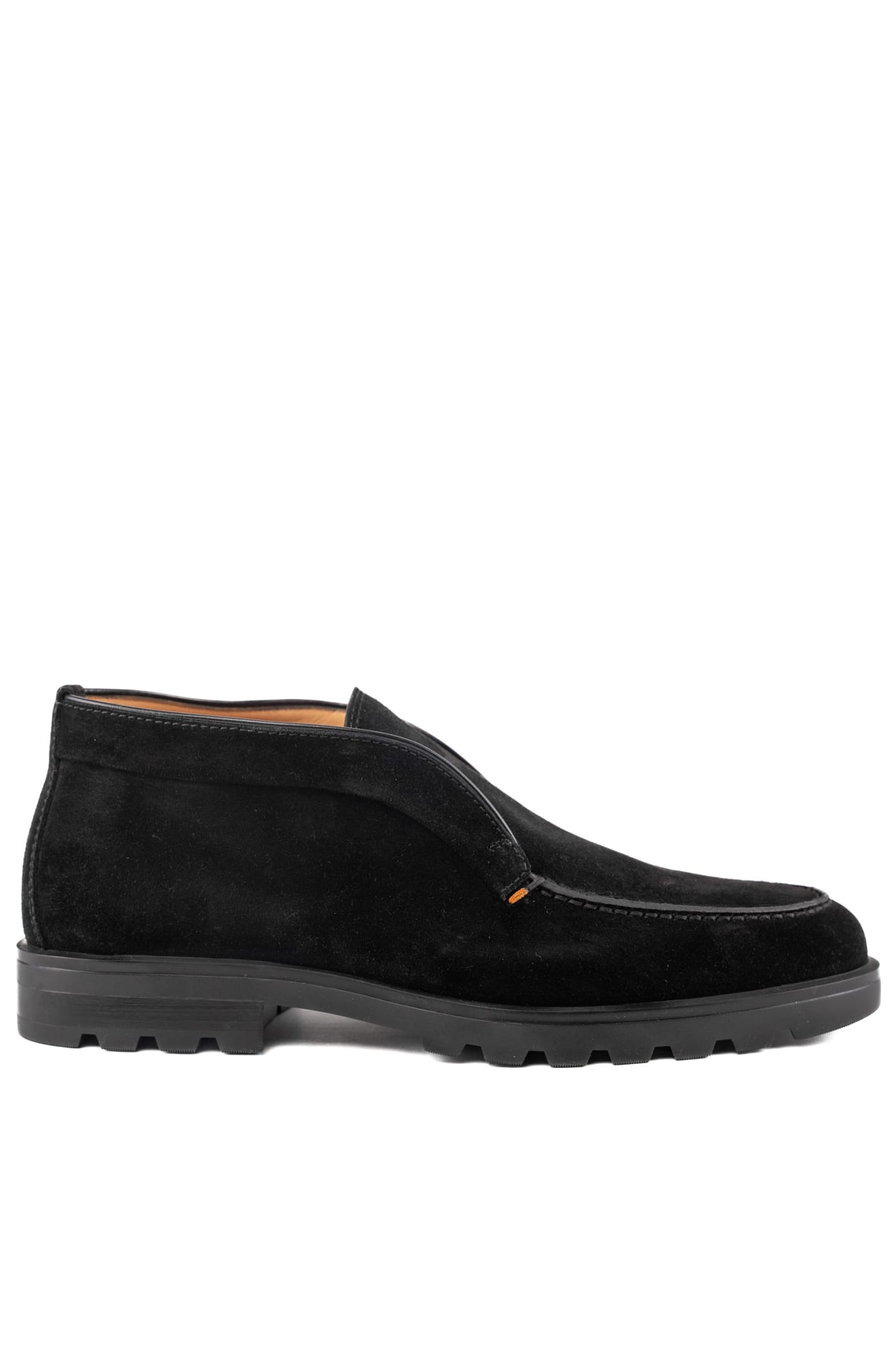 Shop Santoni Detroit Rock Suede Ankle Boots In Nero