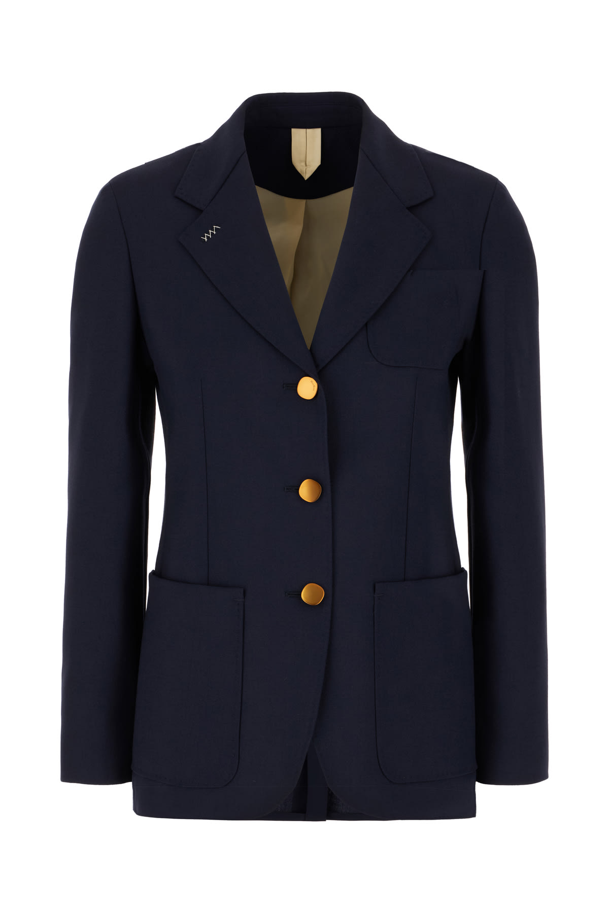 Blue Wool Blend Jacket