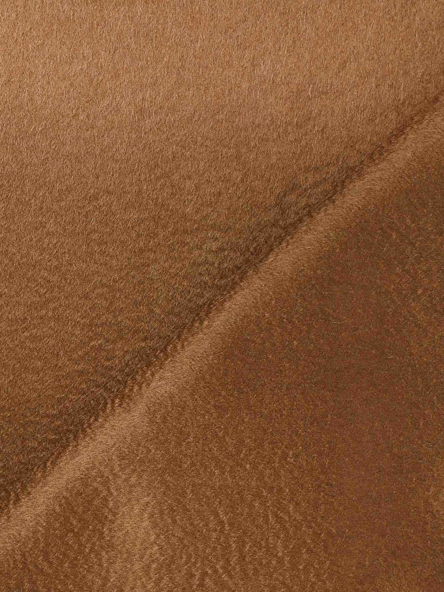 Max Mara Cashmere Stole With Embroidery And Fringes In Brown