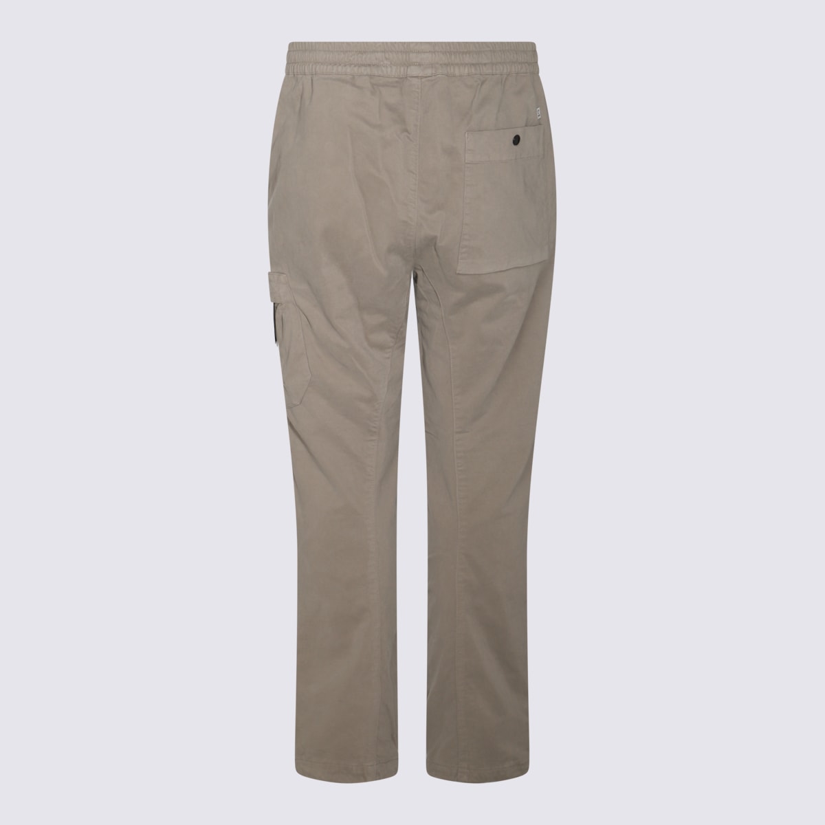 Shop C.p. Company Dark Beige Cotton Pants In Vintage Khaki