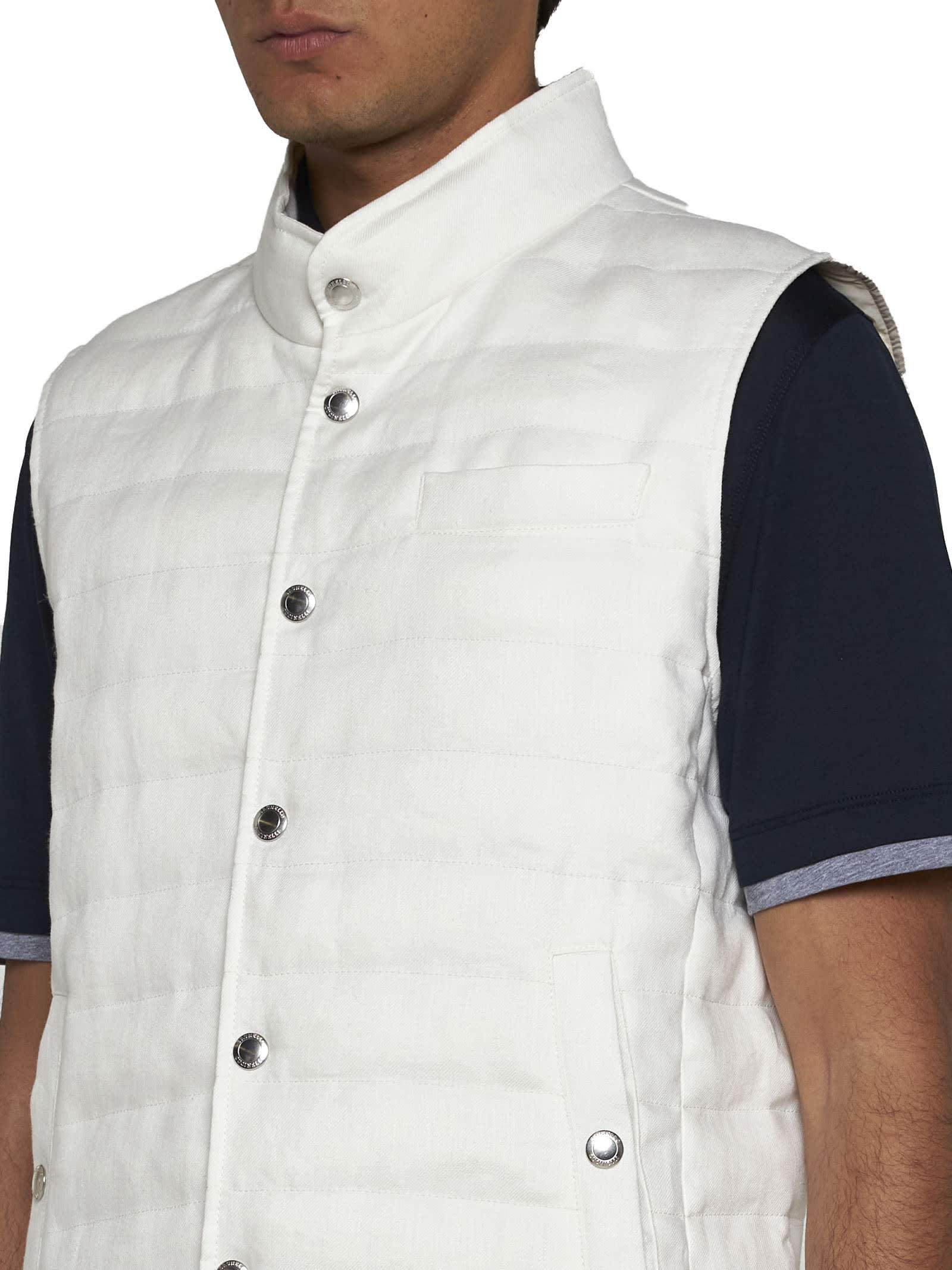 Shop Brunello Cucinelli Down Jacket In Off-white