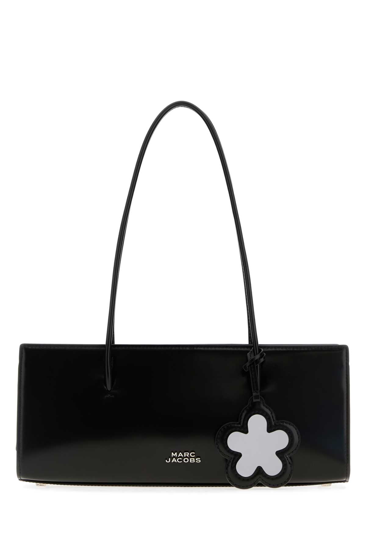 Marc Jacobs Black Leather The Glam Mirror Shoulder Bag In Black