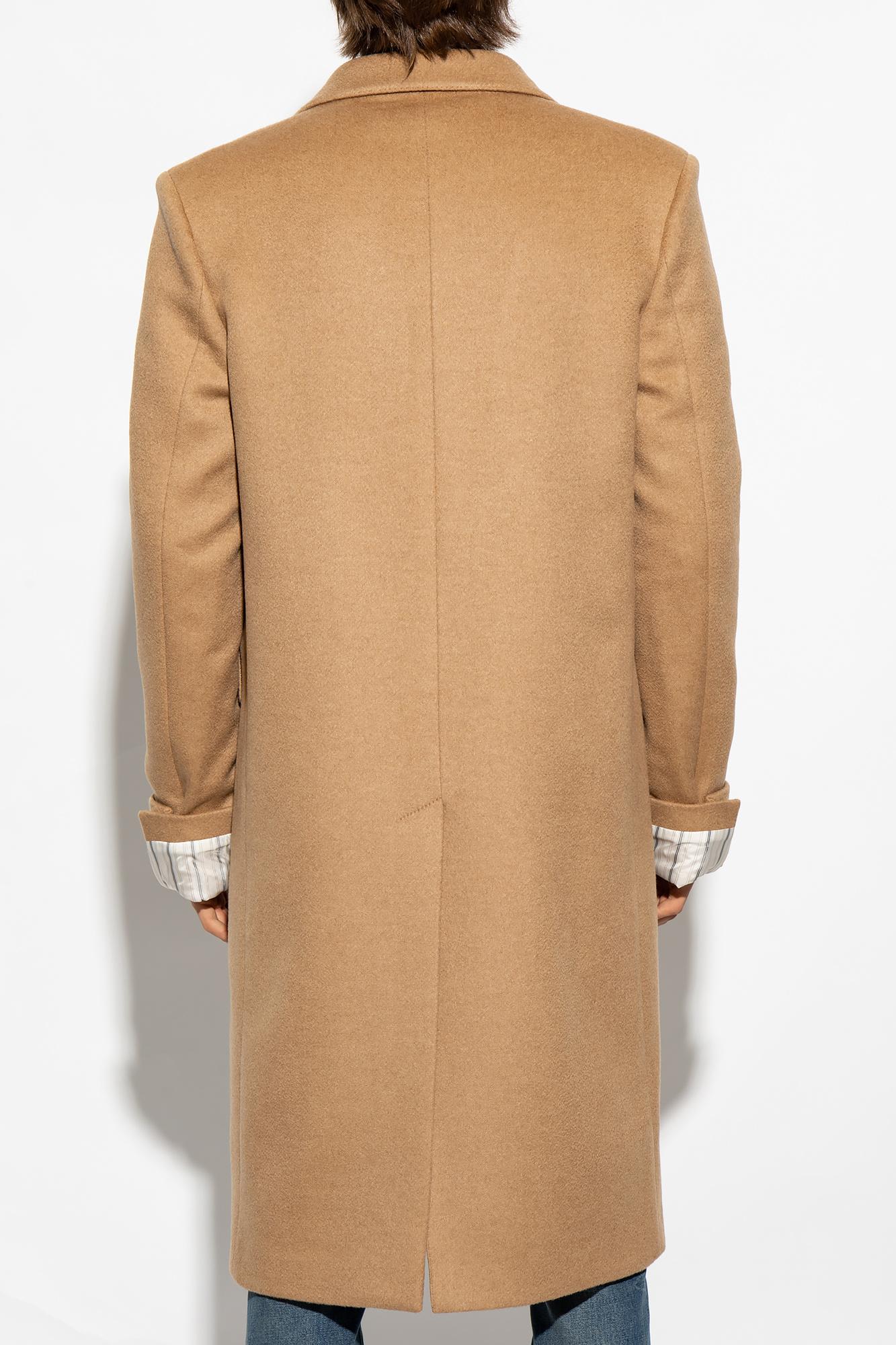 Gucci Single-breasted Camel Hair Coat In Brown