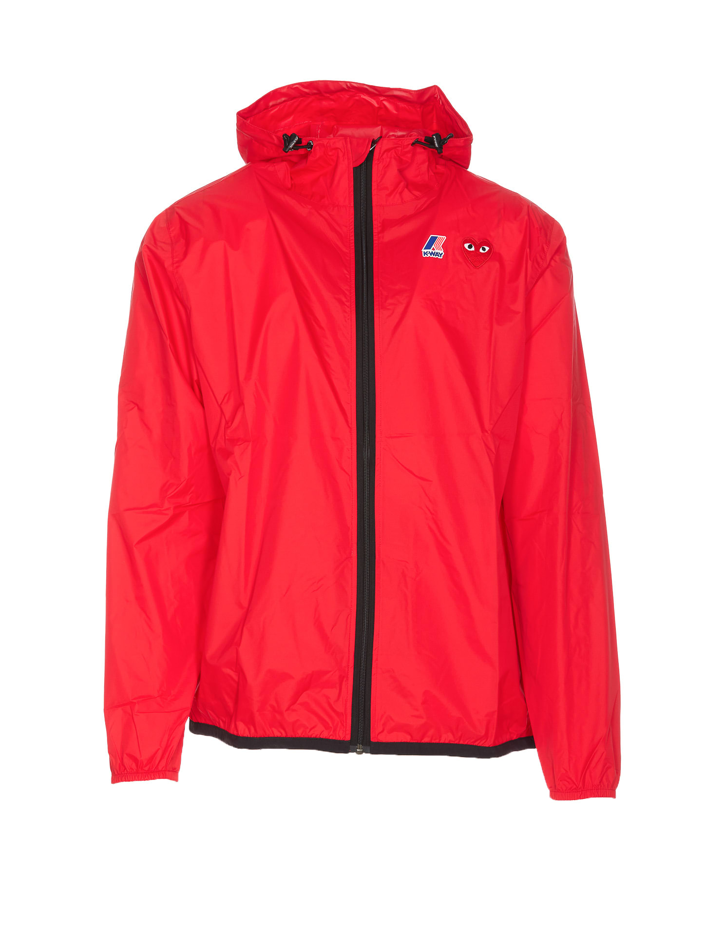 Comme Des Garçons Hooded Jacket Zip Pockets In Red