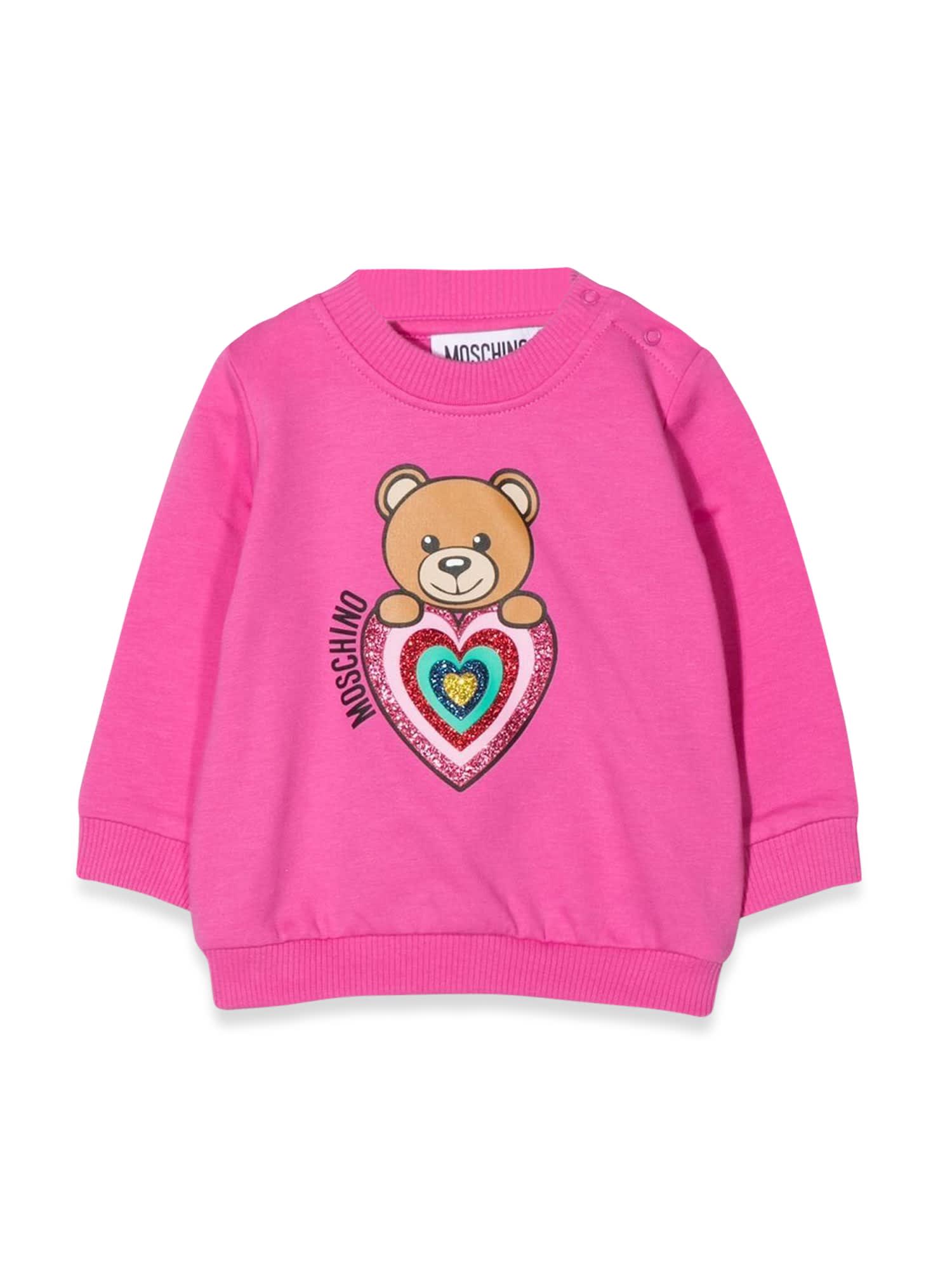 Moschino Heart Teddy Bear Crewneck Sweatshirt