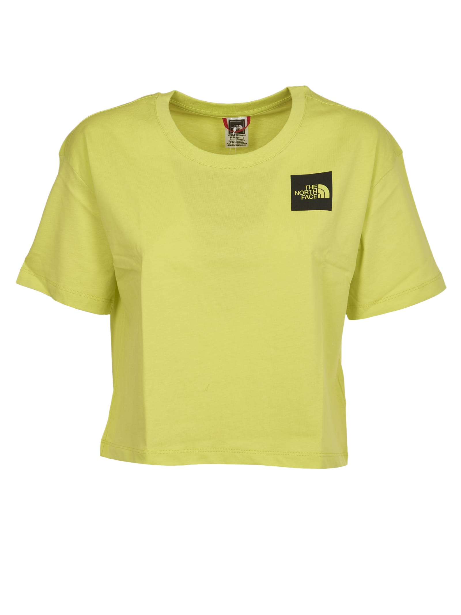 The North Face Yellow Crop T-shirt With Logo