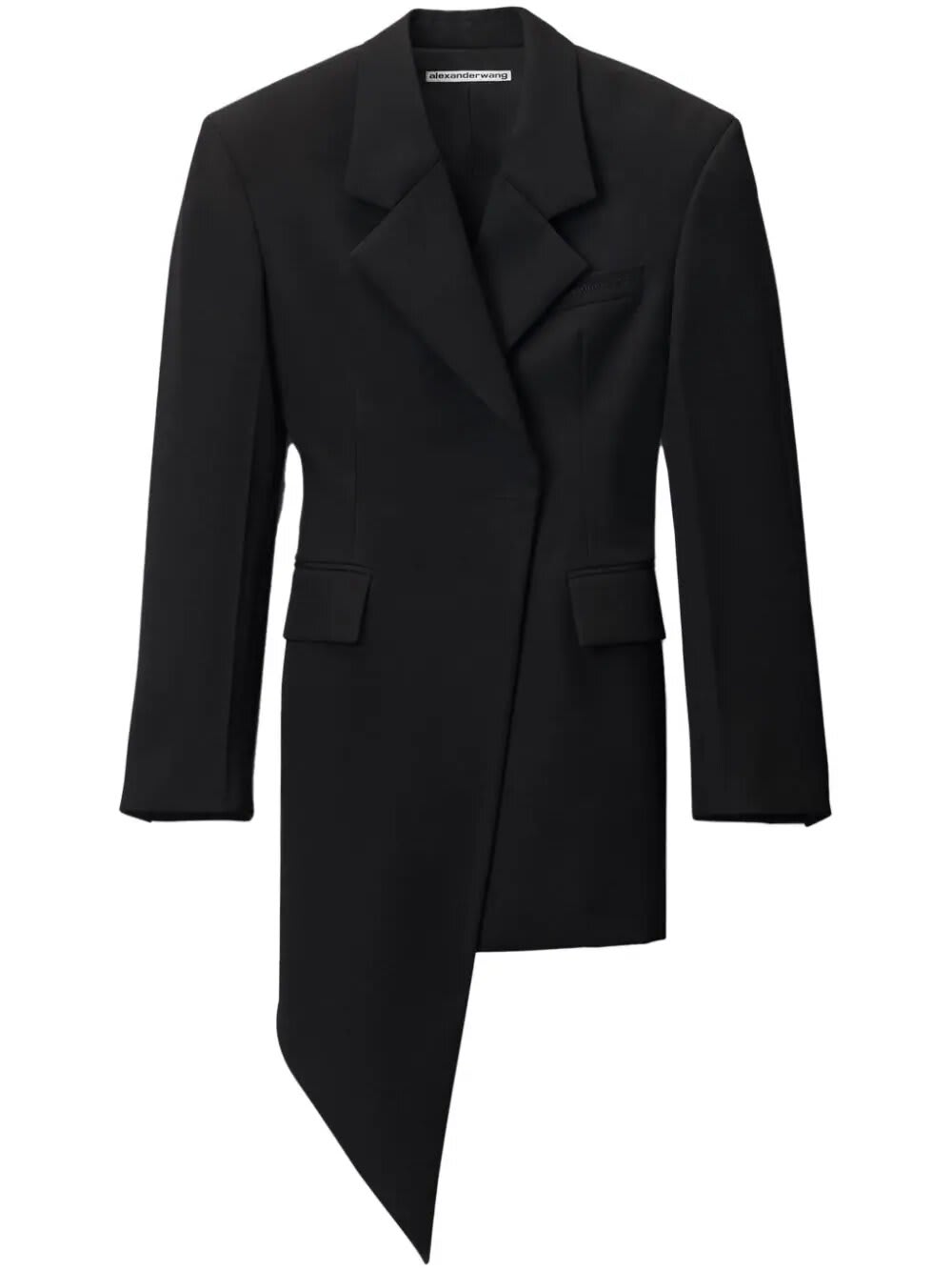 Shop Alexander Wang Asymmetrical Blazer In Black